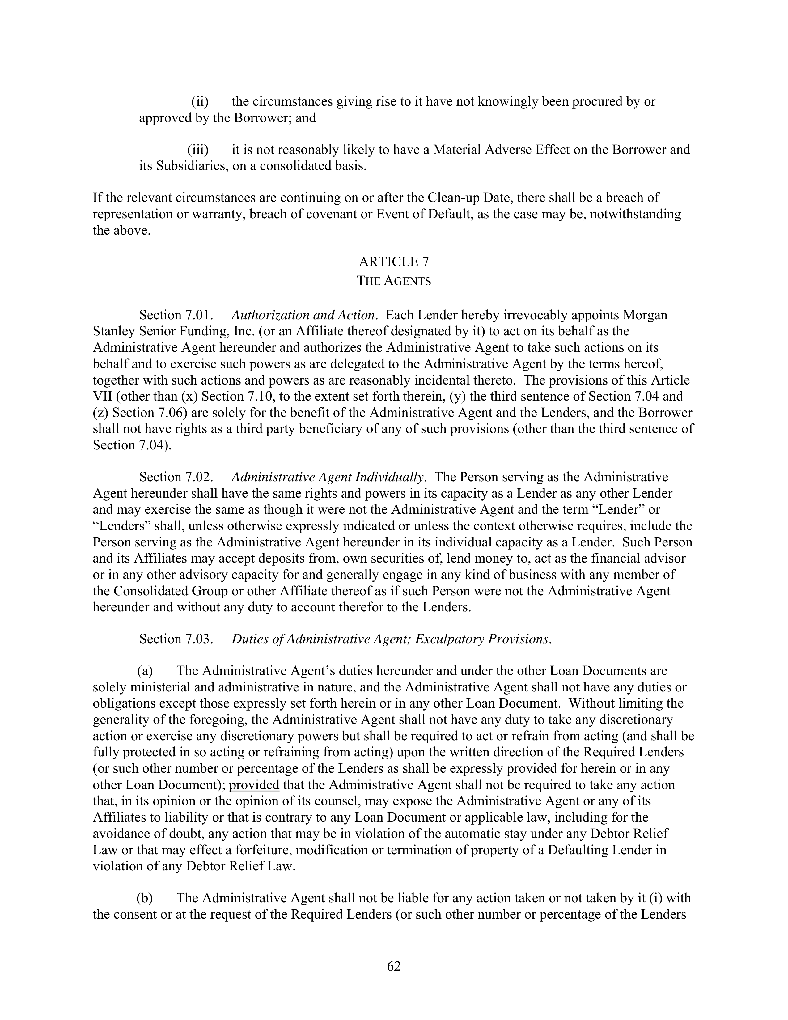 AbbVie Bridge Credit Agreement — page 66