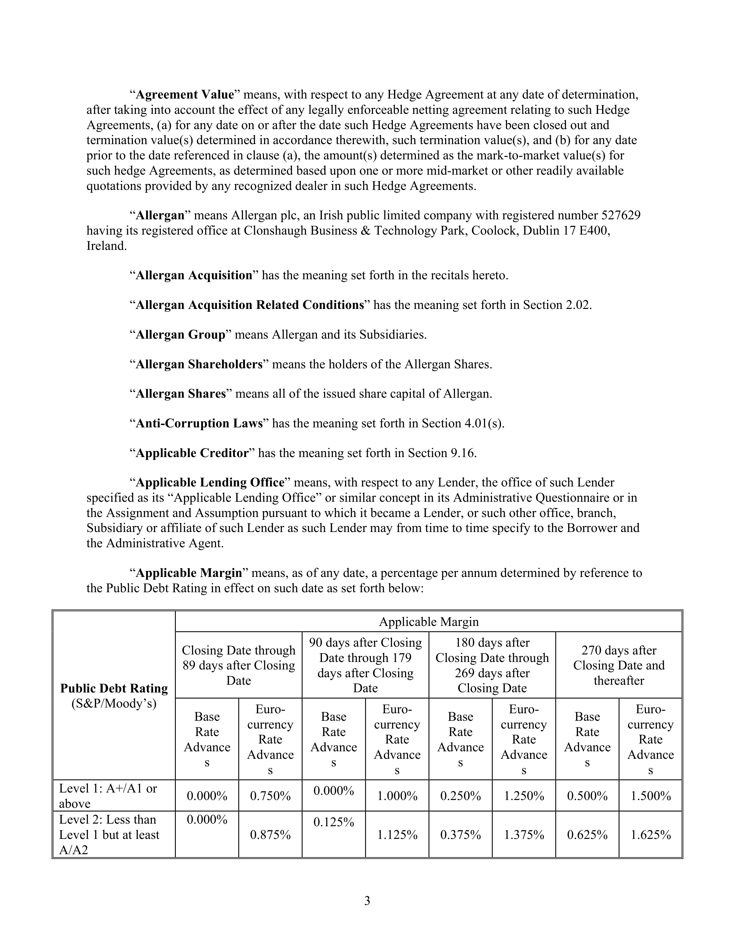 AbbVie Bridge Credit Agreement — page 7