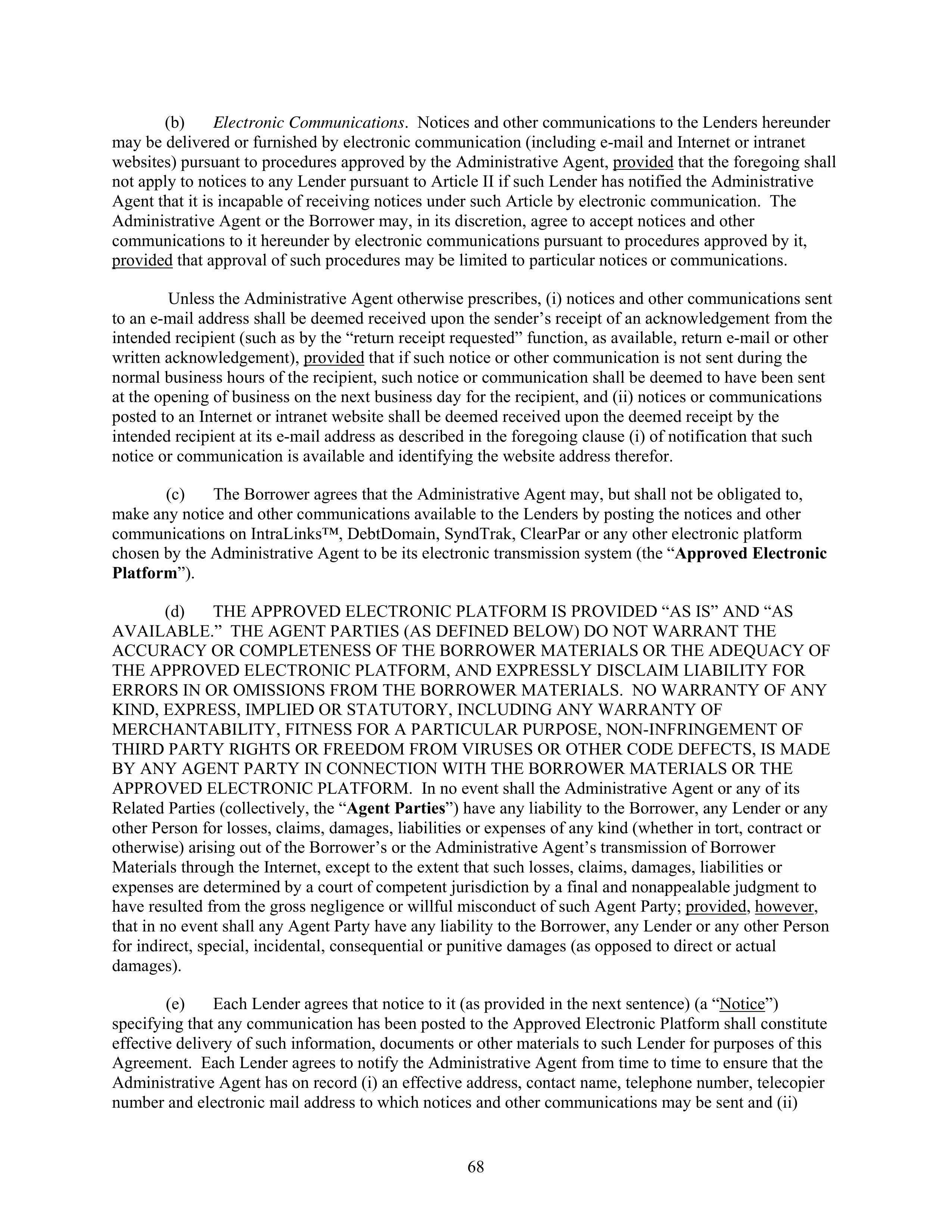 AbbVie Bridge Credit Agreement — page 72