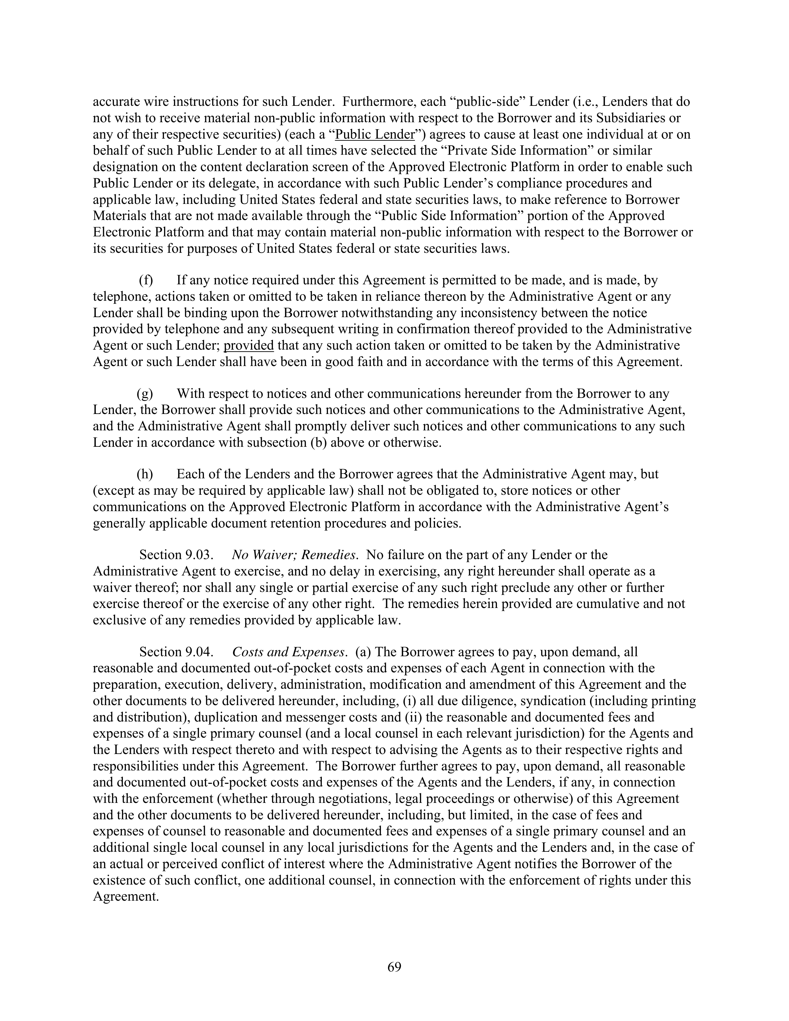 AbbVie Bridge Credit Agreement — page 73