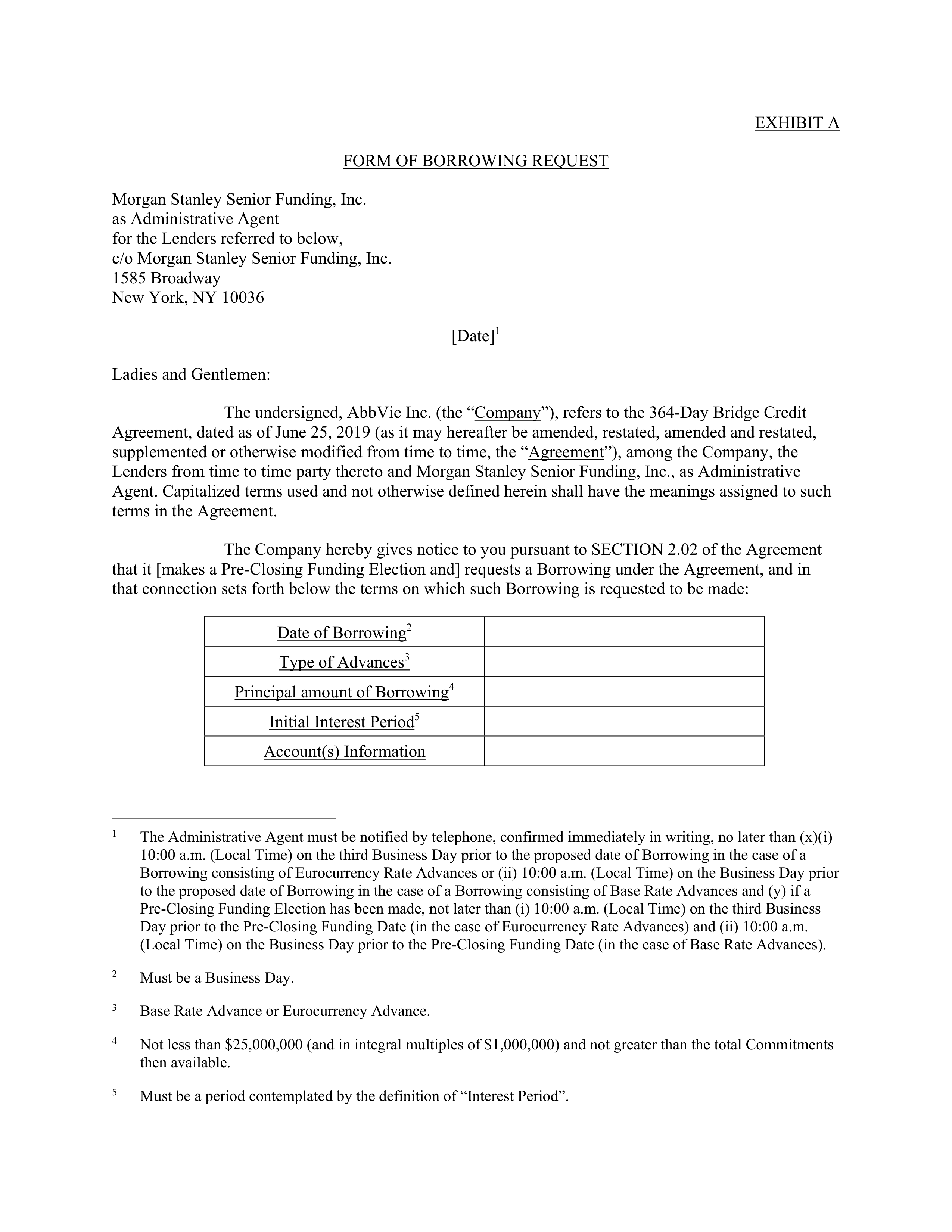 AbbVie Bridge Credit Agreement — page 91