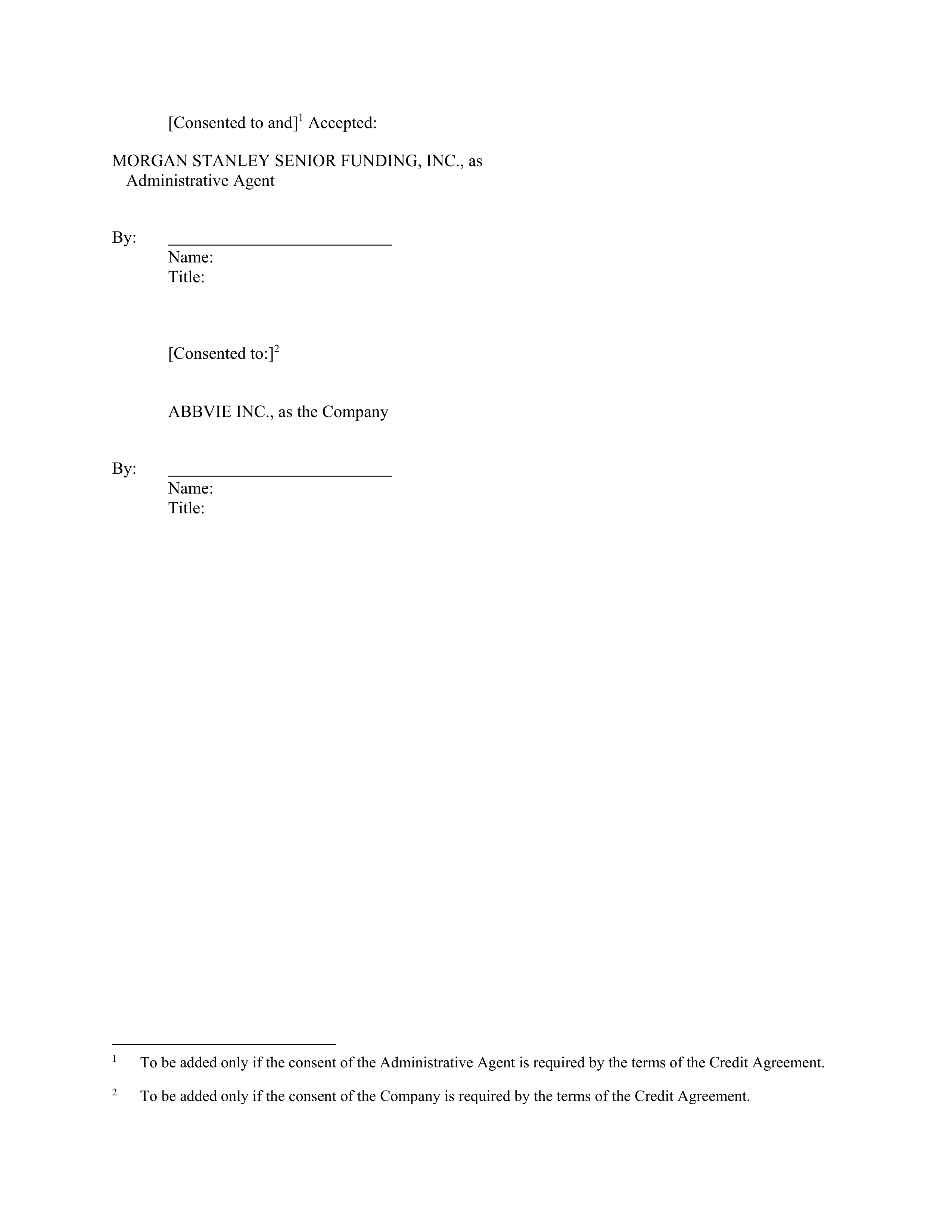 AbbVie Bridge Credit Agreement — page 96