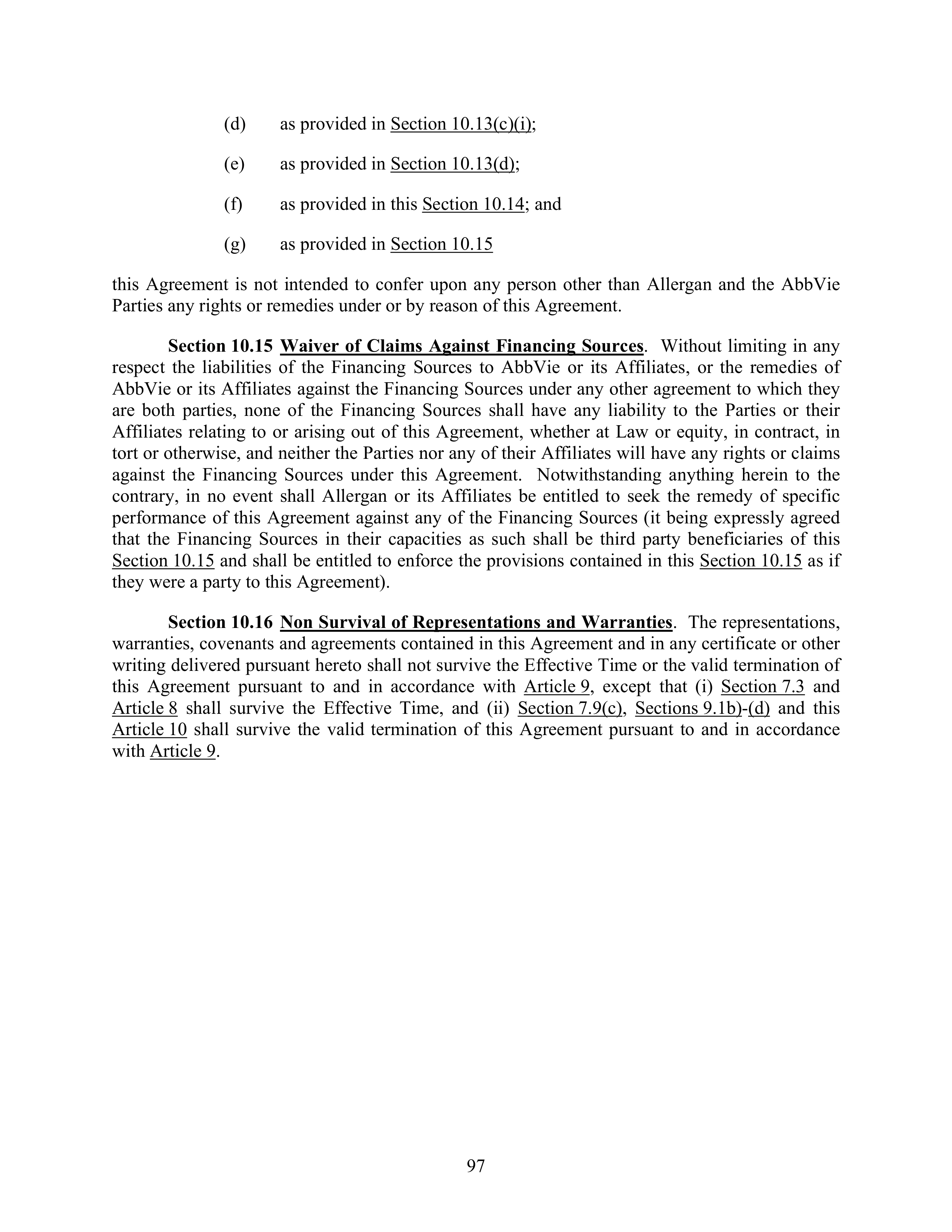 AbbVie Transaction Agreement — page 100