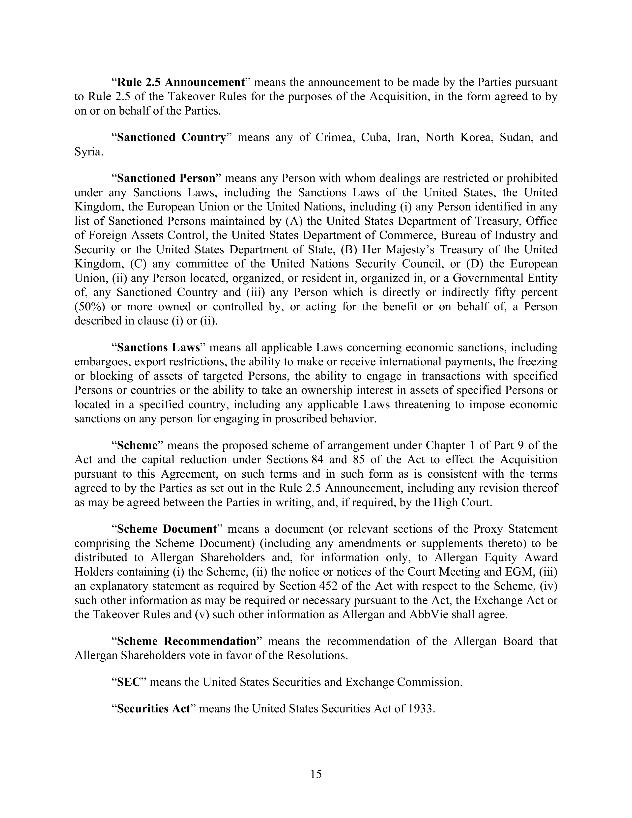 AbbVie Transaction Agreement — page 18