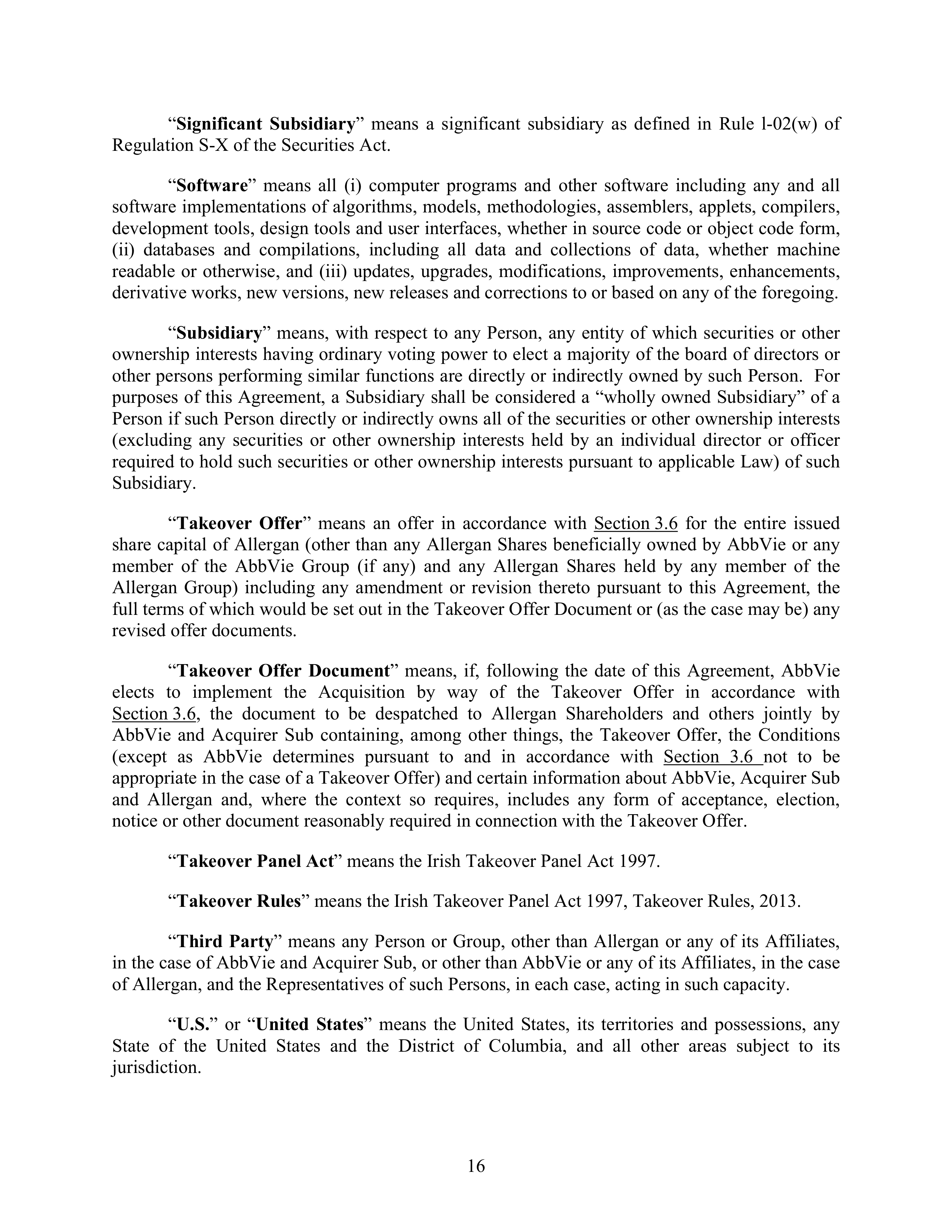AbbVie Transaction Agreement — page 19