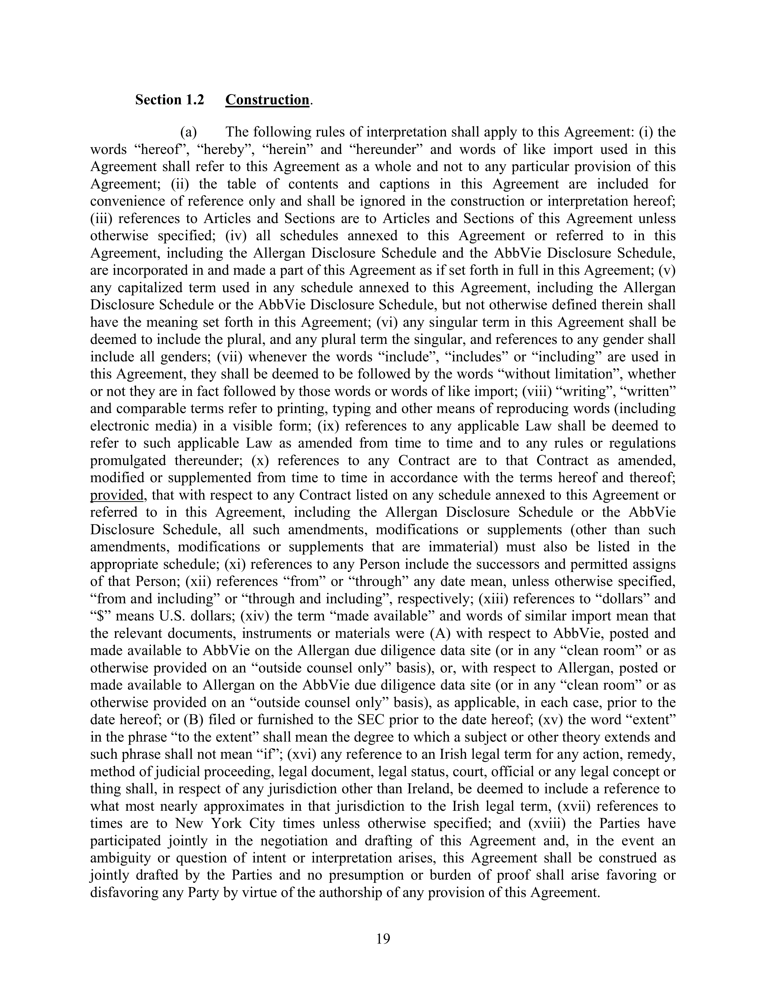 AbbVie Transaction Agreement — page 22