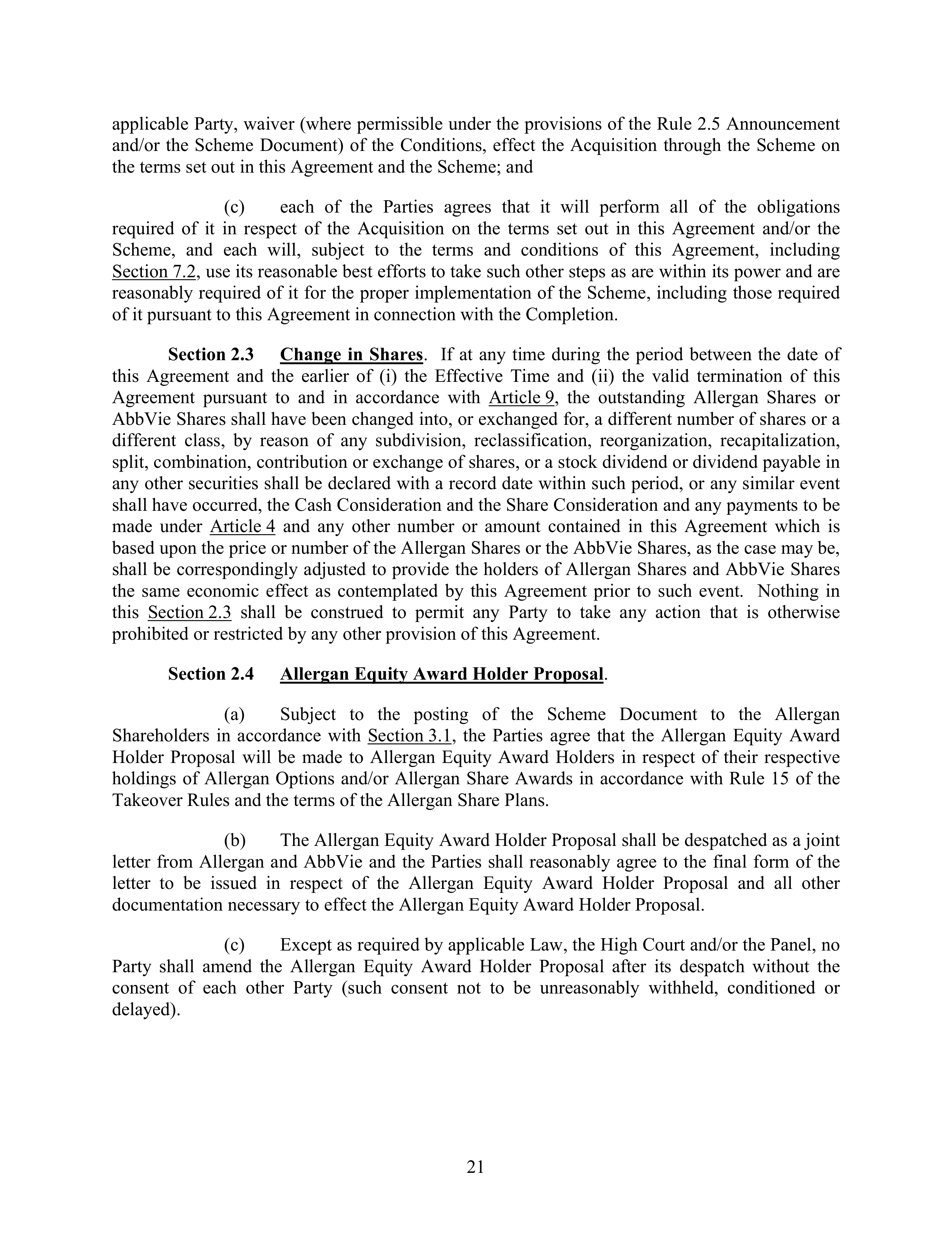AbbVie Transaction Agreement — page 24
