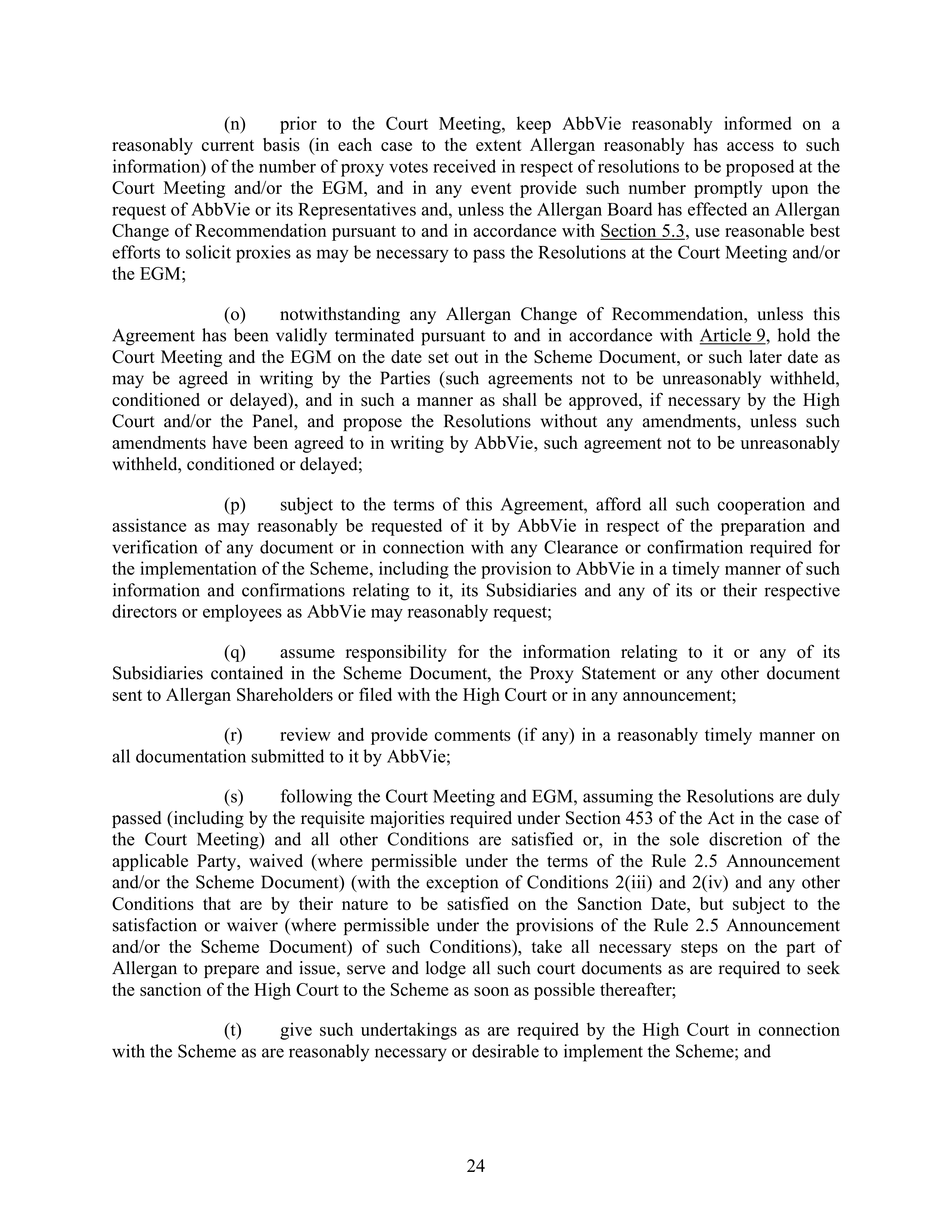 AbbVie Transaction Agreement — page 27