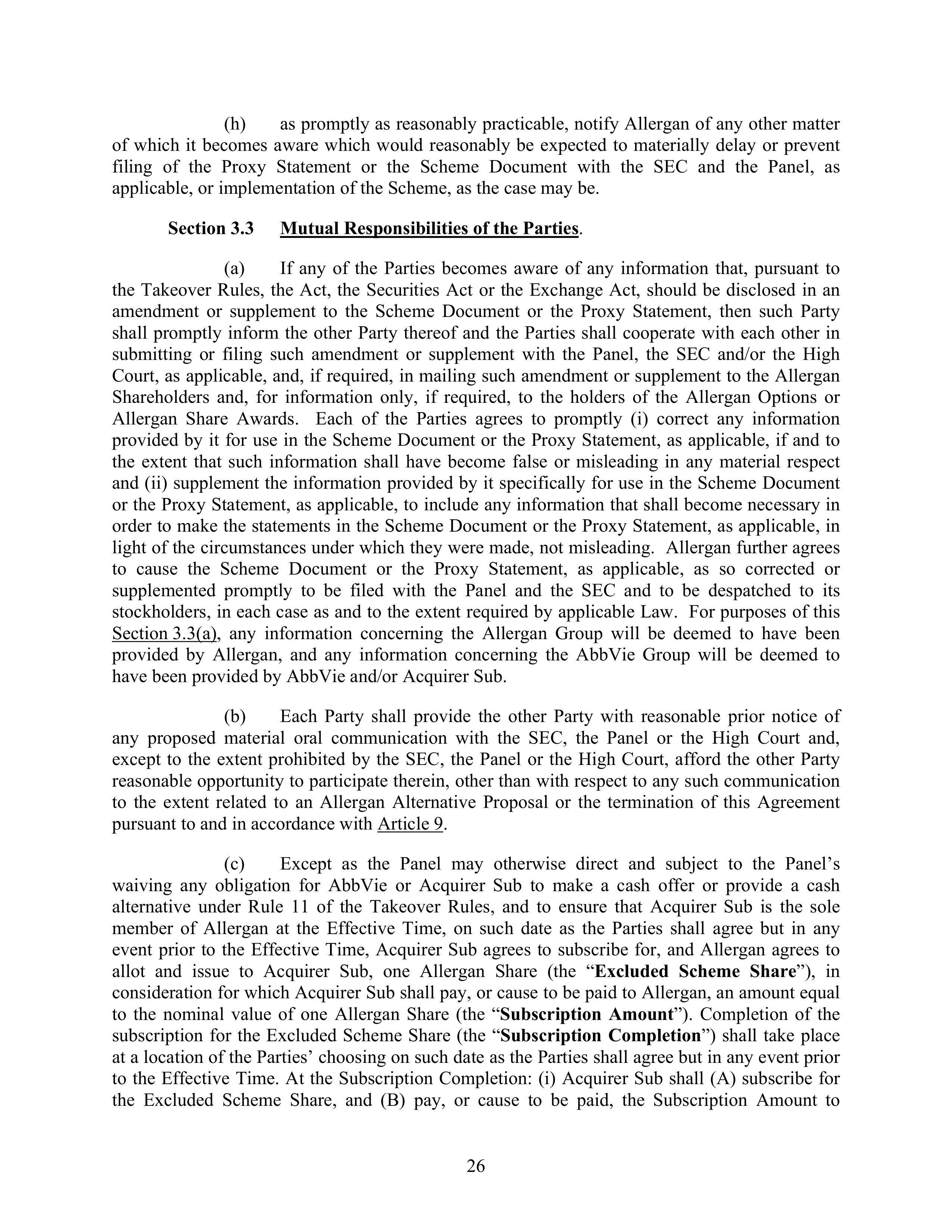 AbbVie Transaction Agreement — page 29