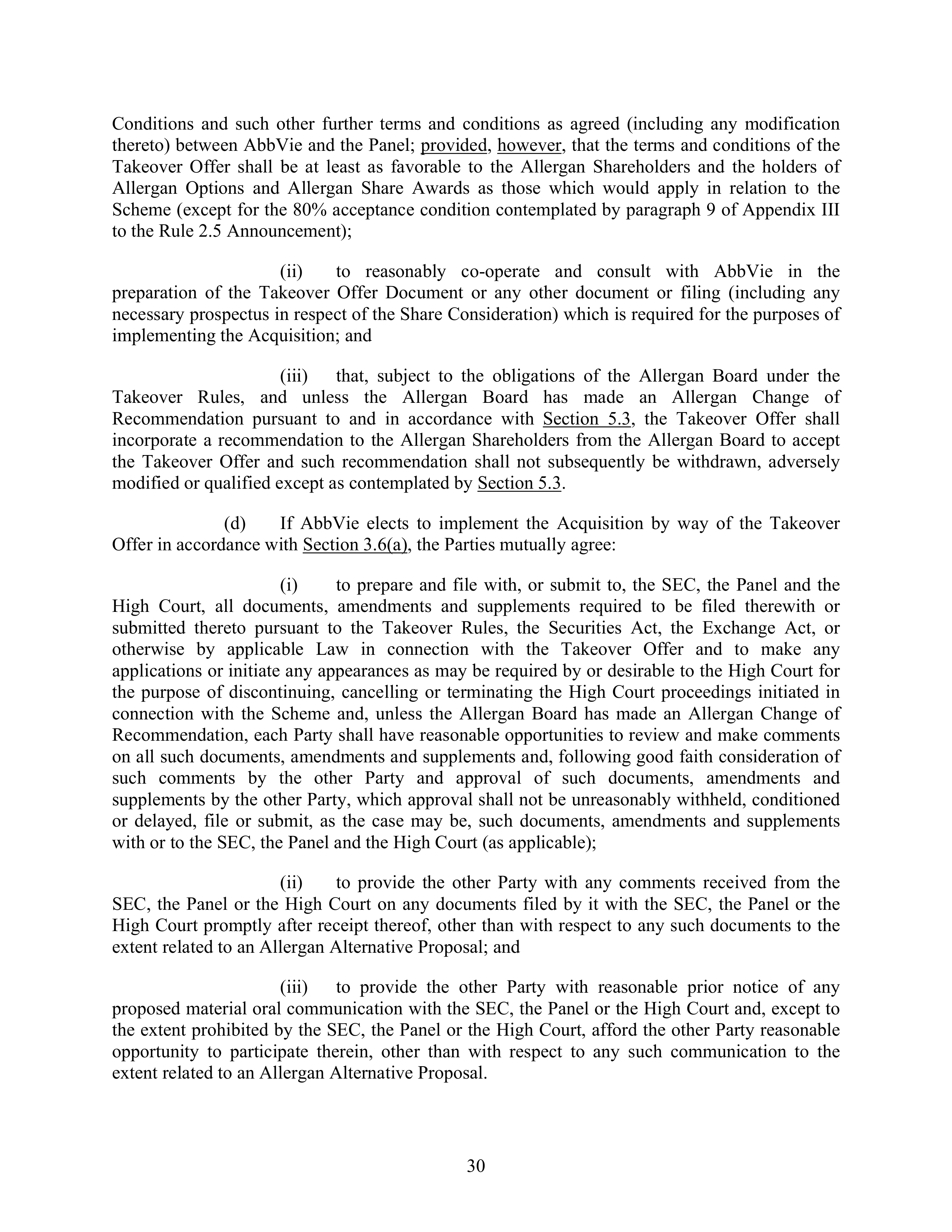 AbbVie Transaction Agreement — page 33