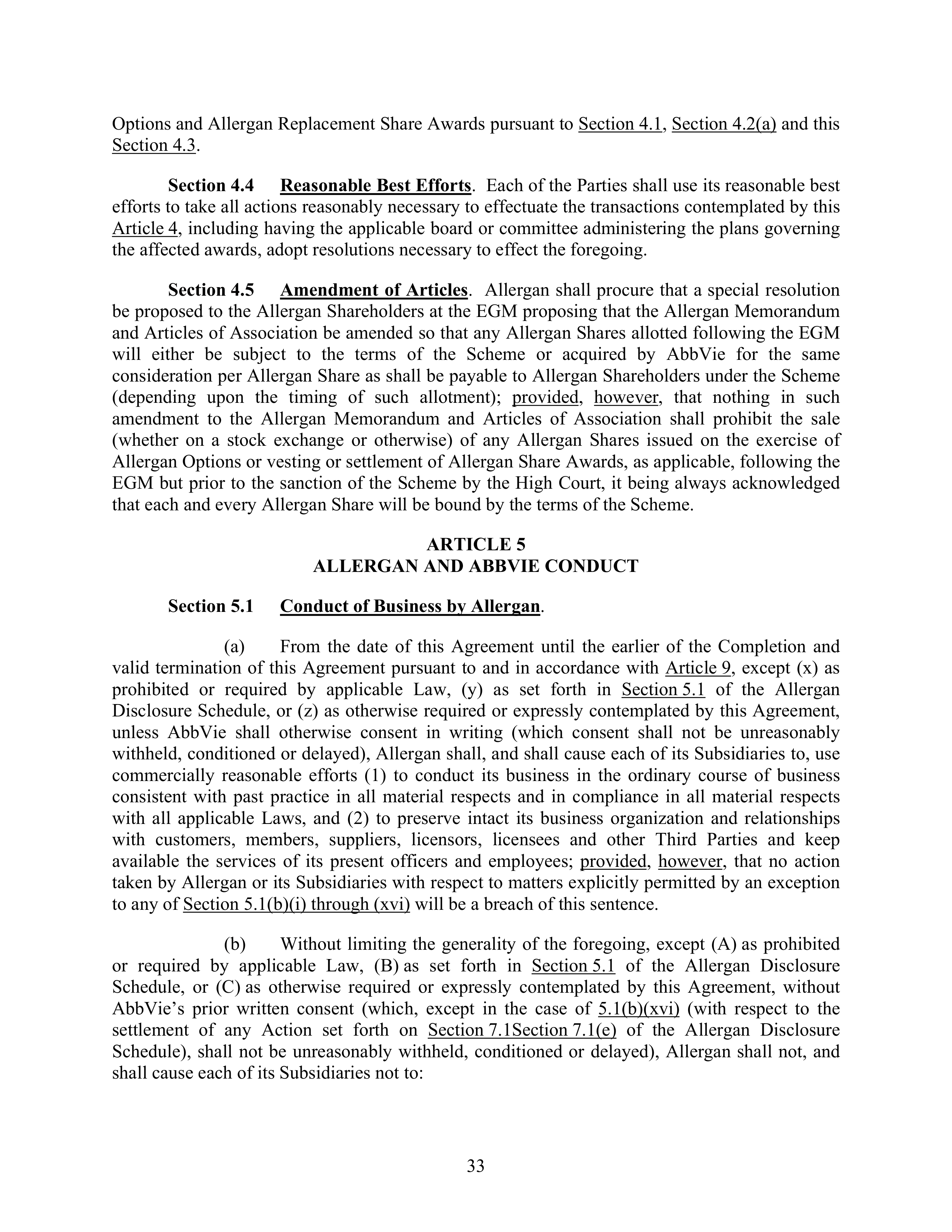 AbbVie Transaction Agreement — page 36