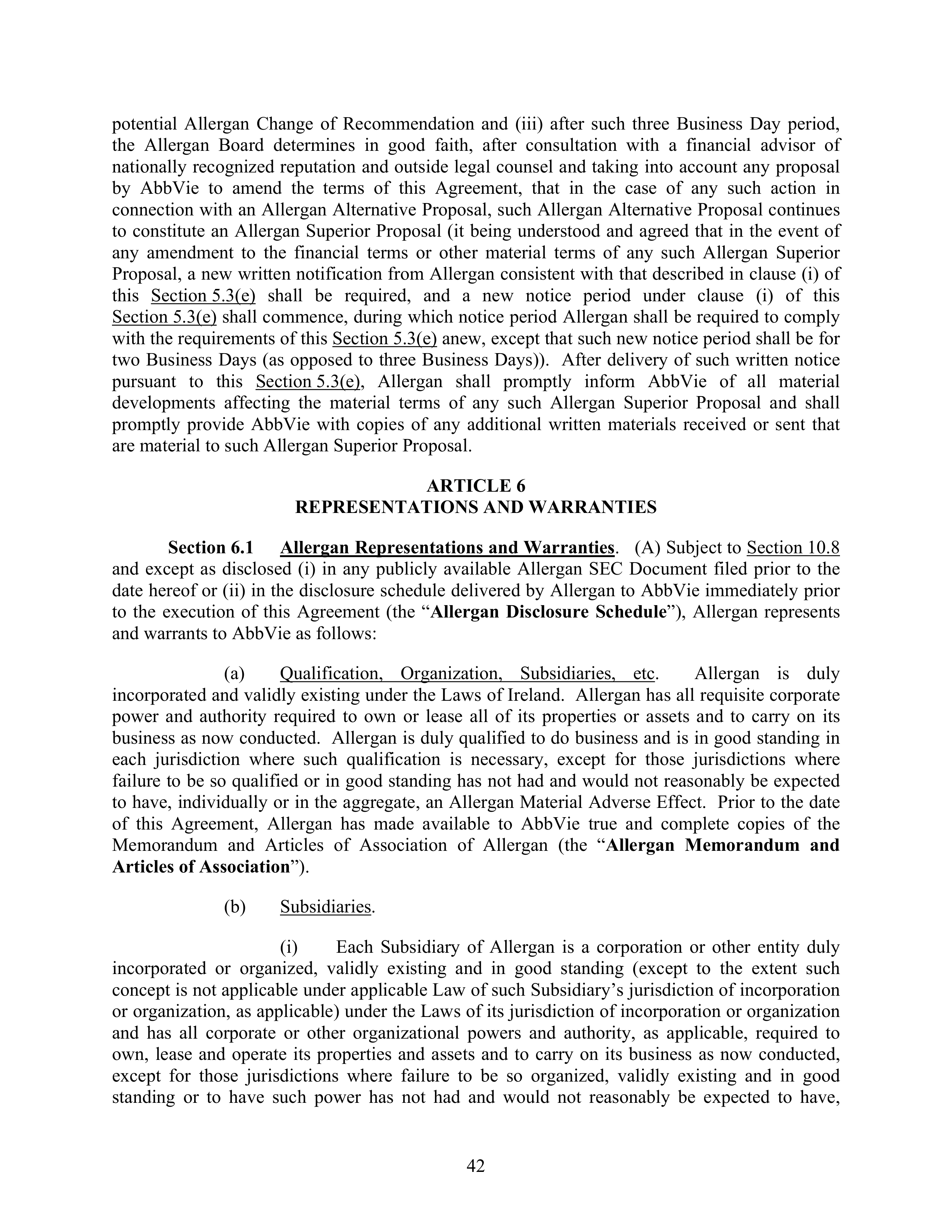 AbbVie Transaction Agreement — page 45