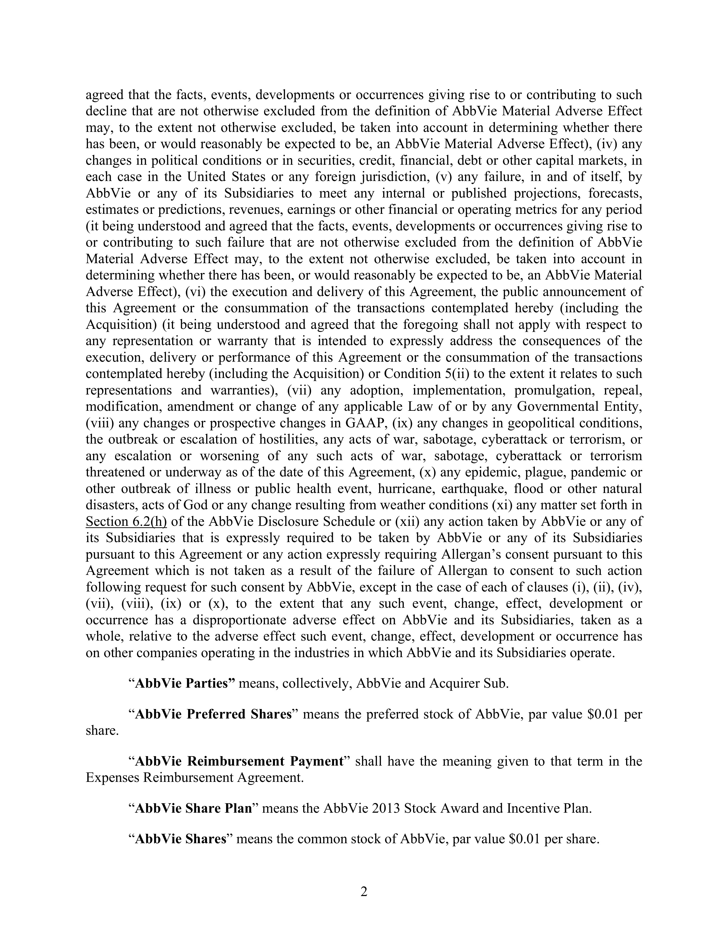 AbbVie Transaction Agreement — page 5