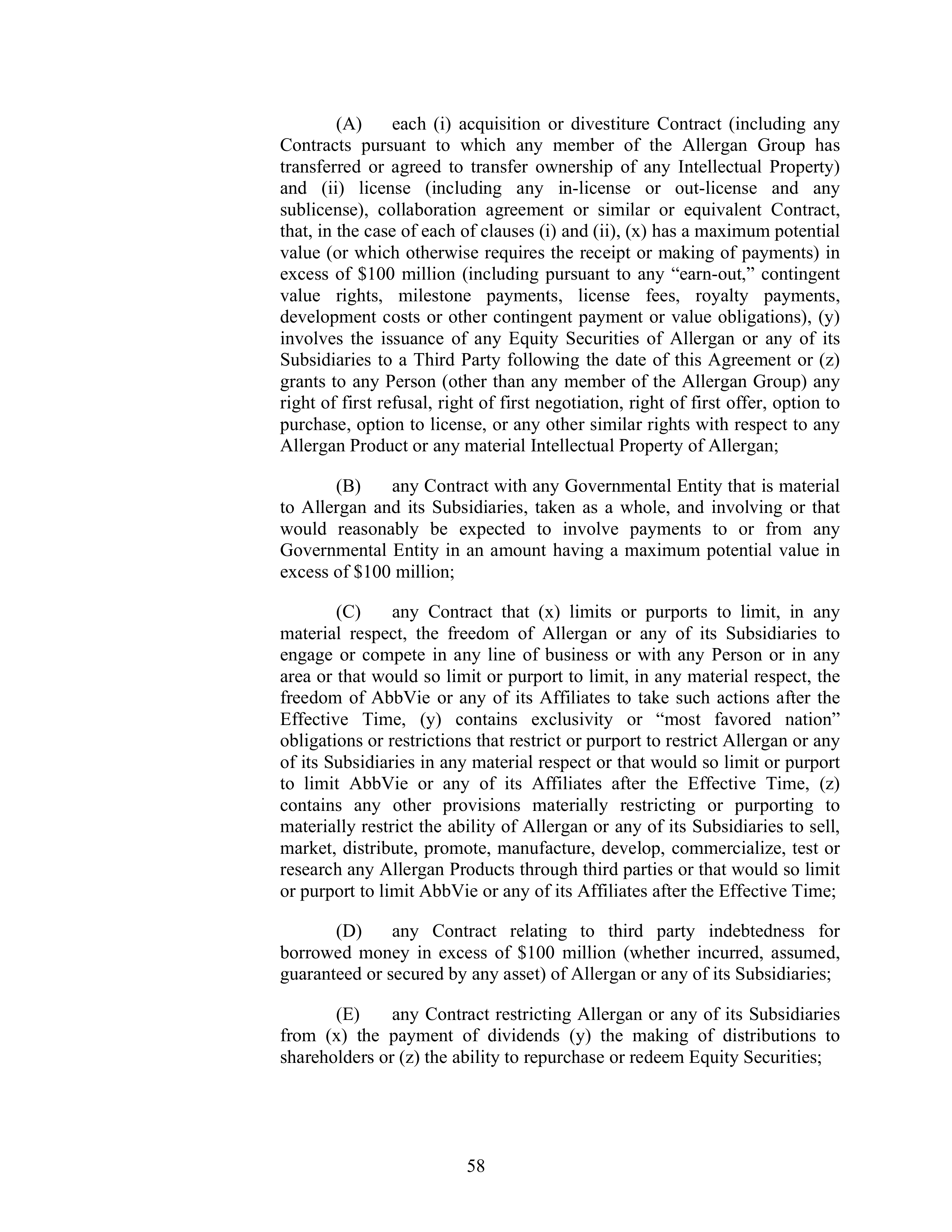 AbbVie Transaction Agreement — page 61
