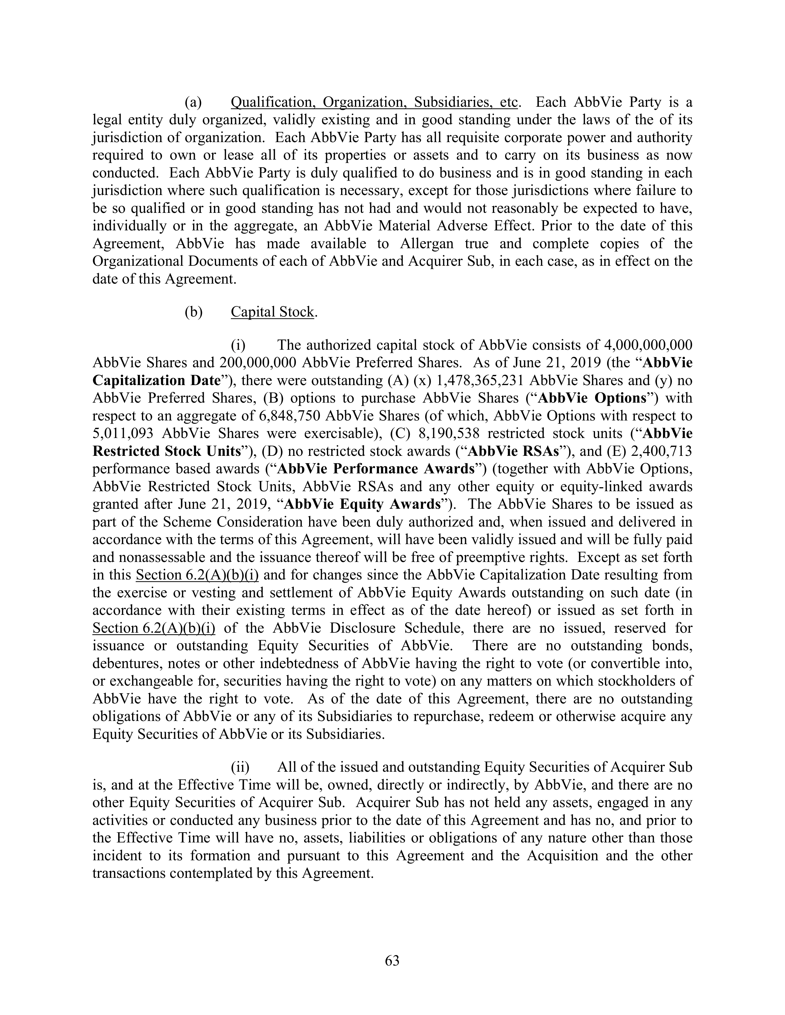 AbbVie Transaction Agreement — page 66