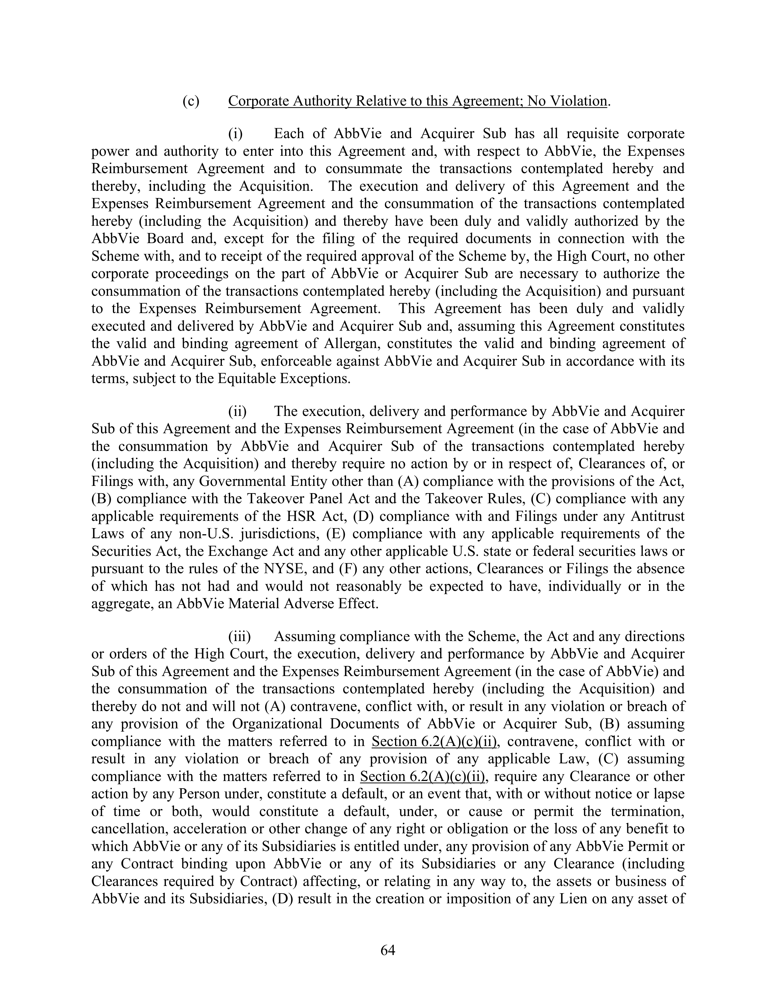 AbbVie Transaction Agreement — page 67