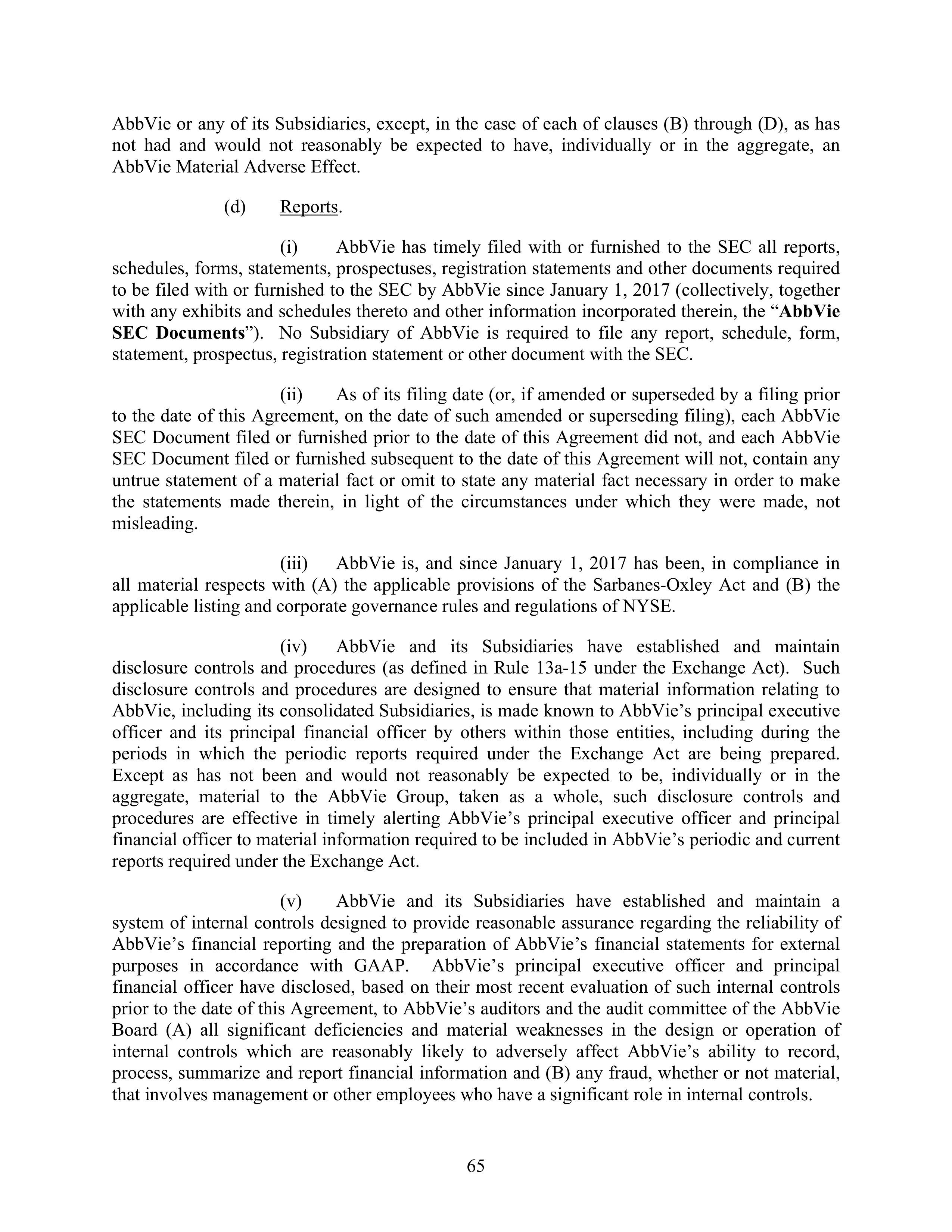 AbbVie Transaction Agreement — page 68
