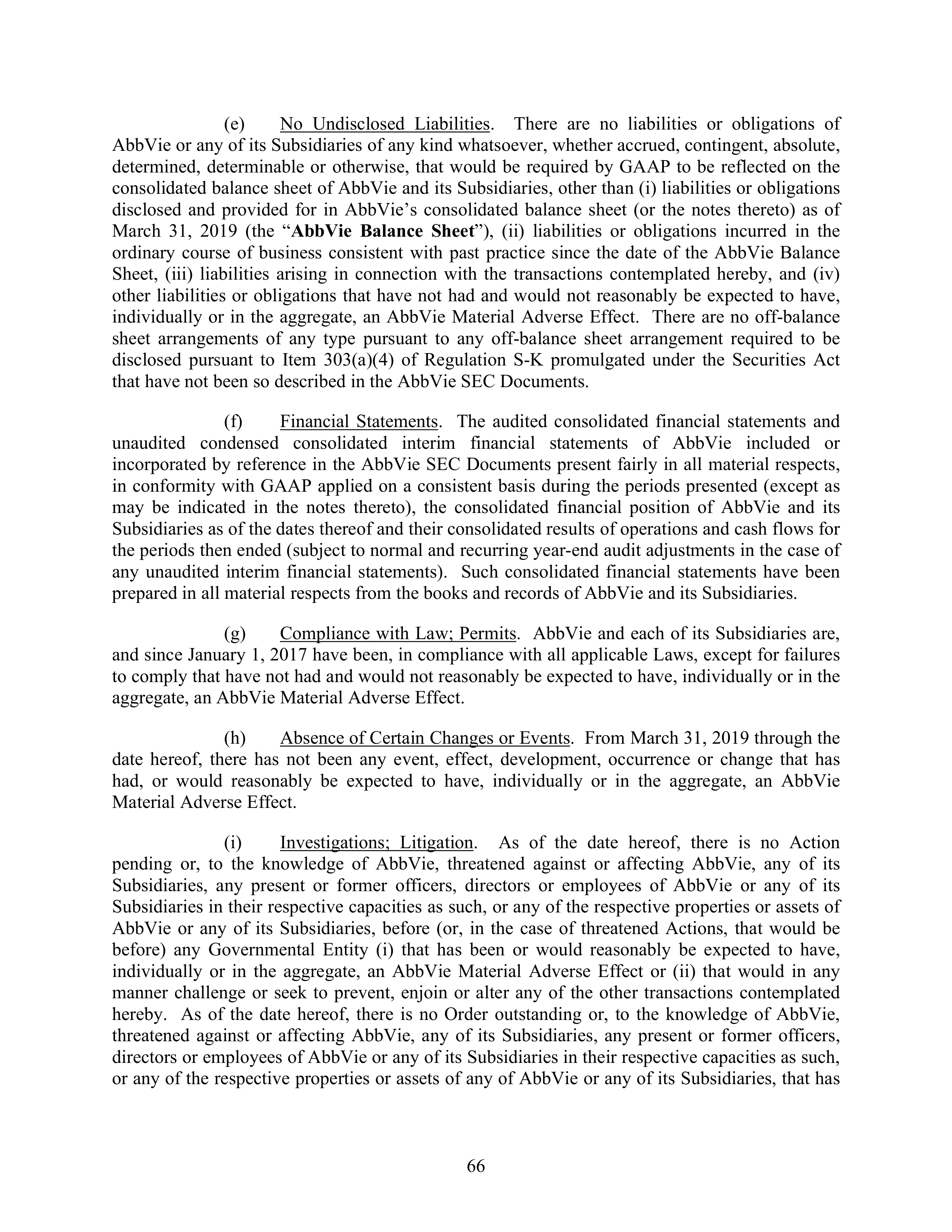 AbbVie Transaction Agreement — page 69