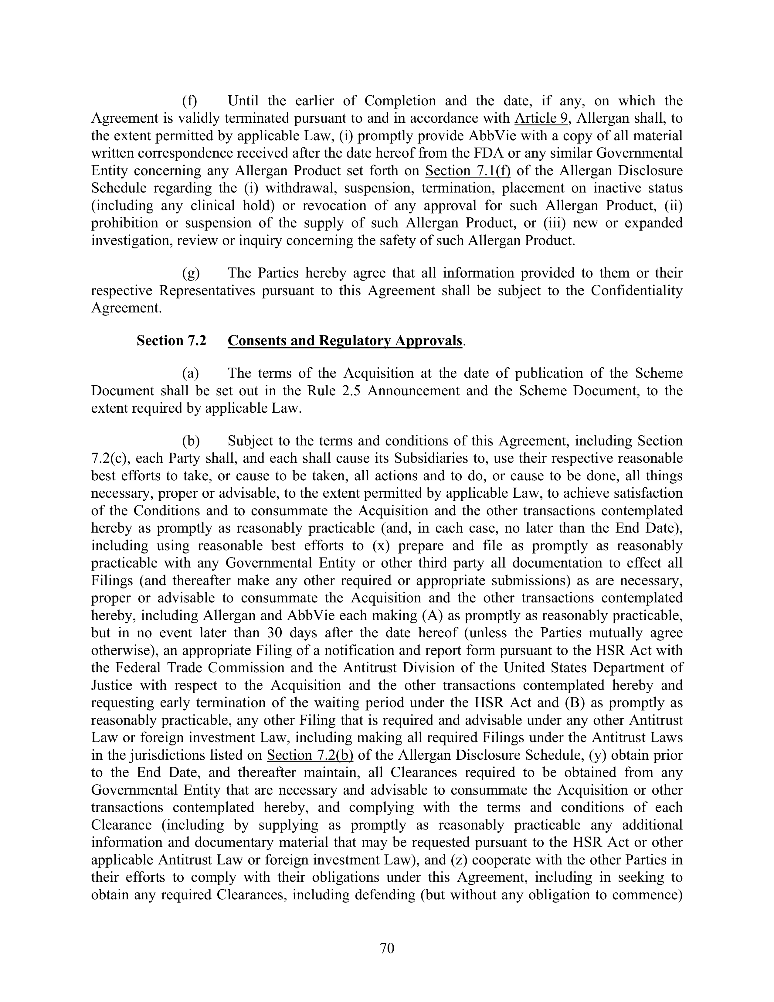 AbbVie Transaction Agreement — page 73