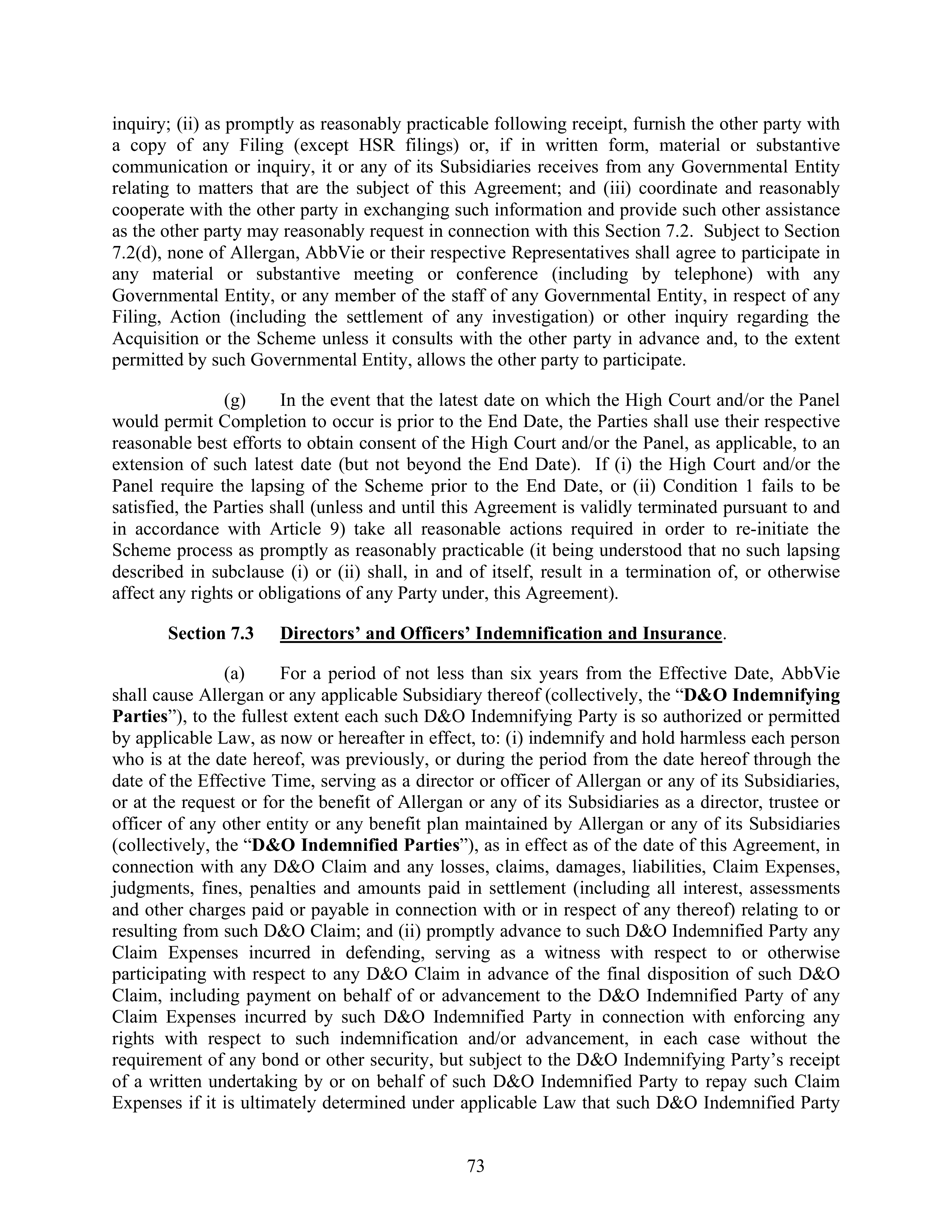 AbbVie Transaction Agreement — page 76