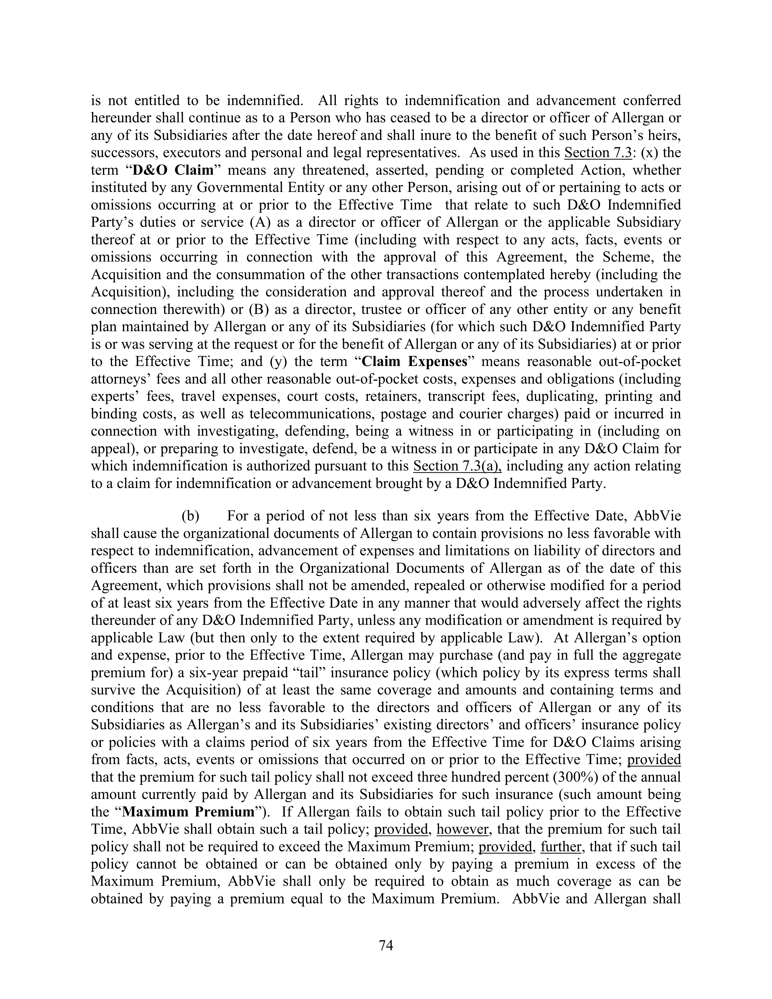 AbbVie Transaction Agreement — page 77