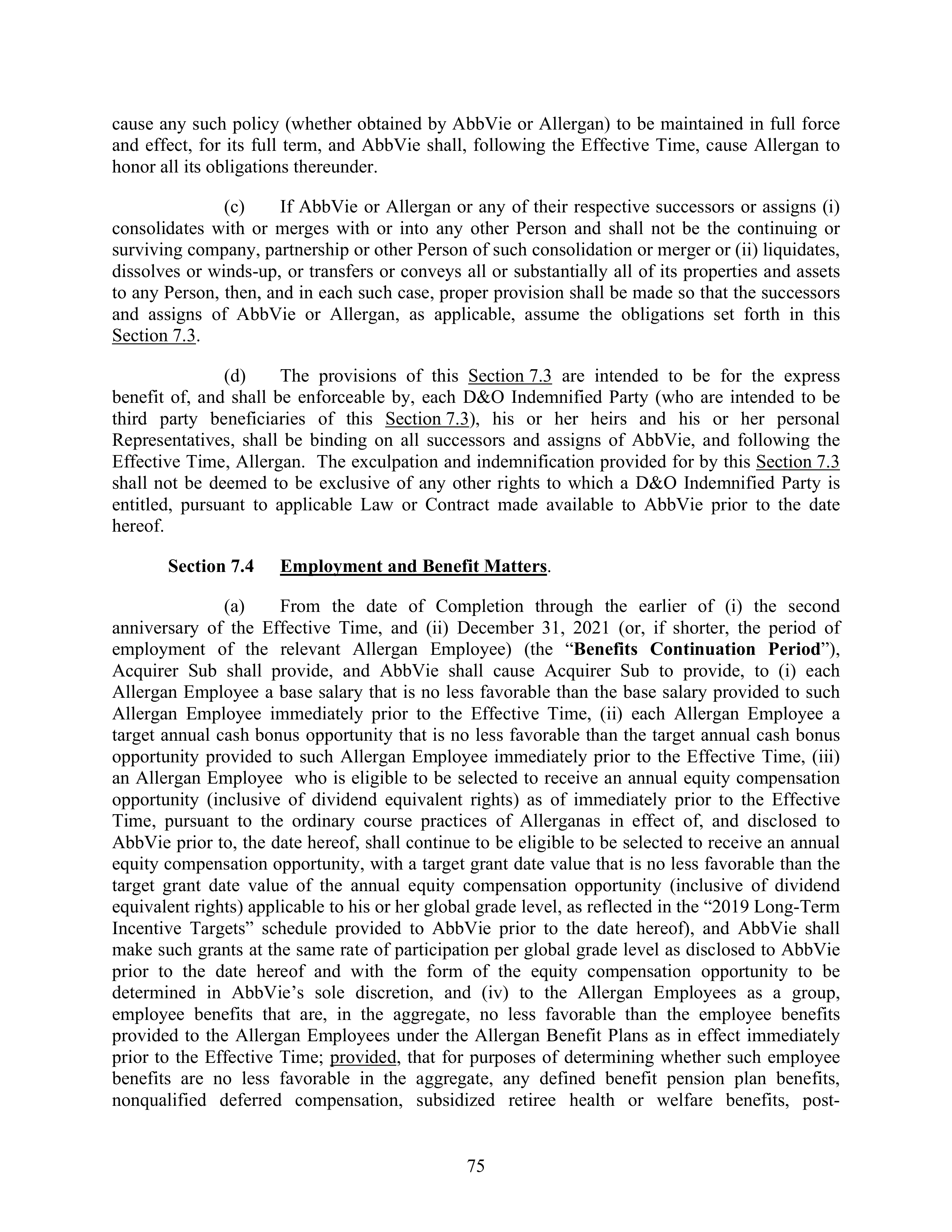 AbbVie Transaction Agreement — page 78