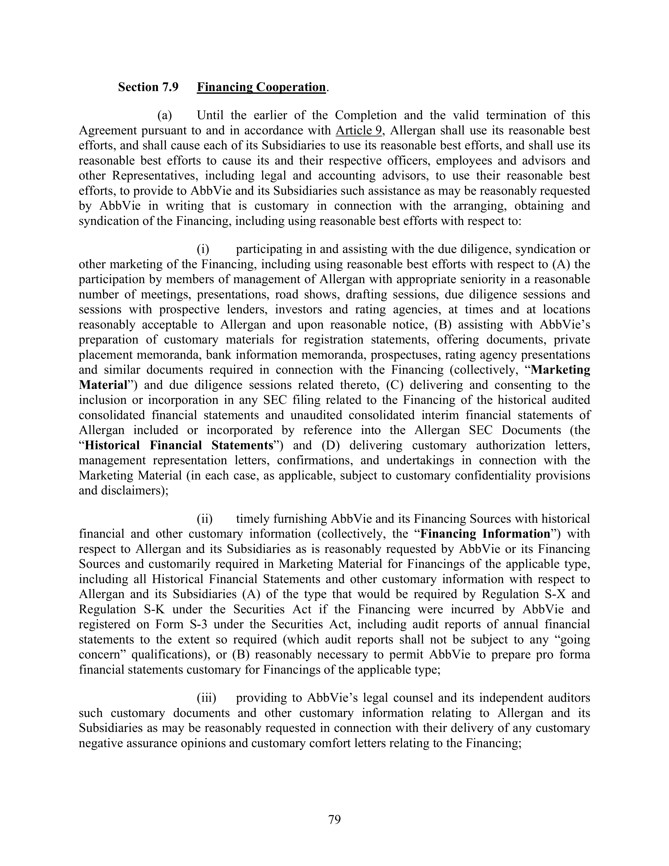 AbbVie Transaction Agreement — page 82
