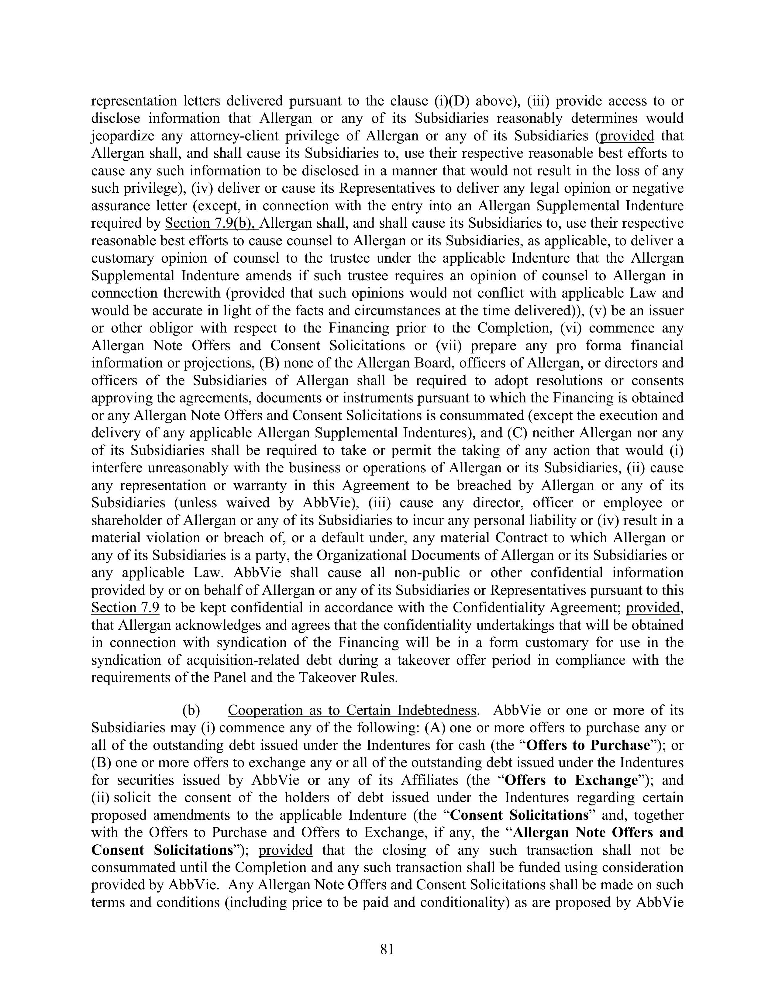 AbbVie Transaction Agreement — page 84