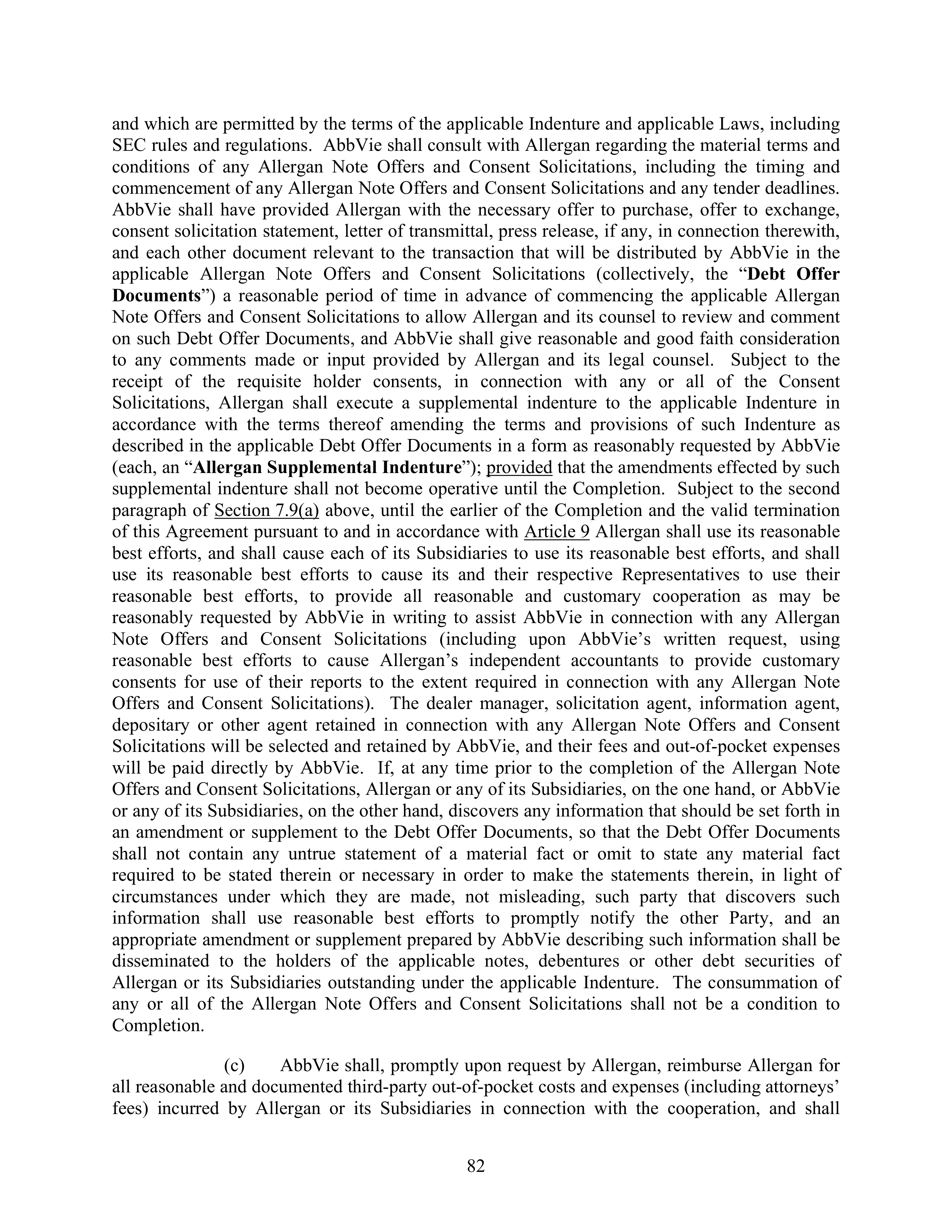 AbbVie Transaction Agreement — page 85