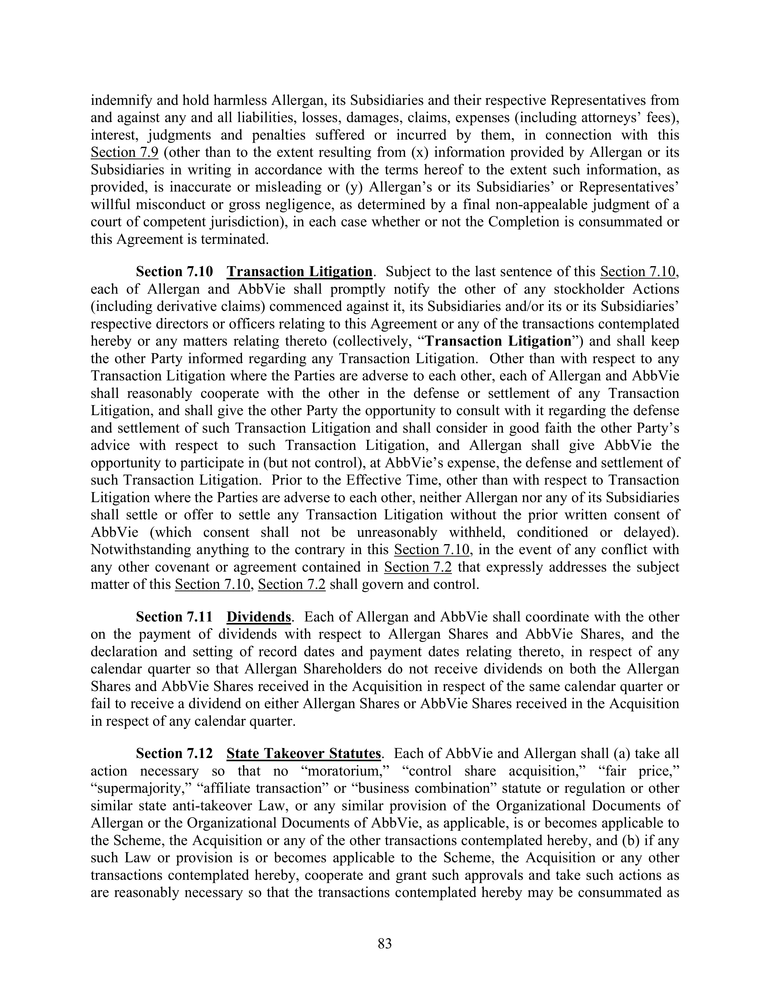 AbbVie Transaction Agreement — page 86