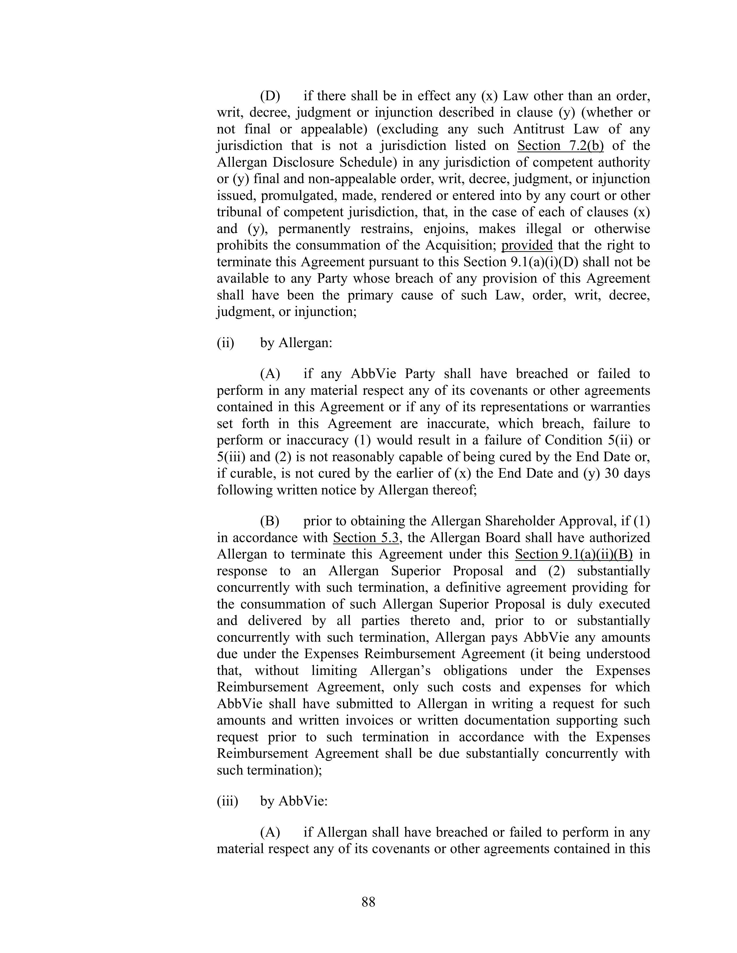 AbbVie Transaction Agreement — page 91