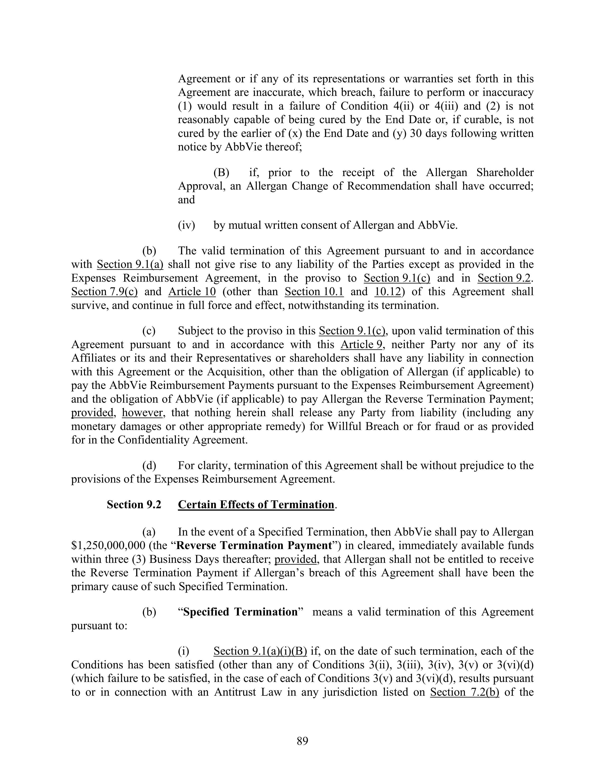 AbbVie Transaction Agreement — page 92