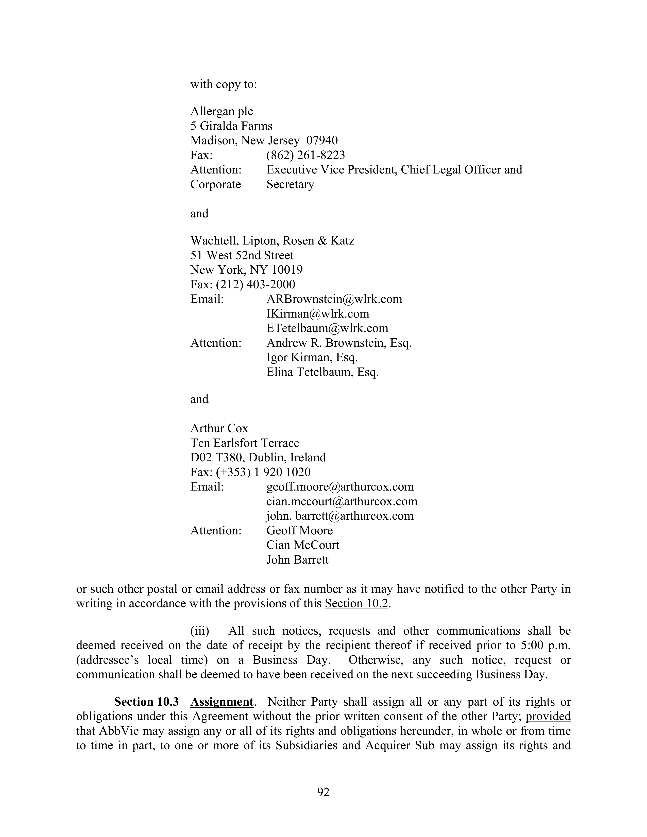 AbbVie Transaction Agreement — page 95