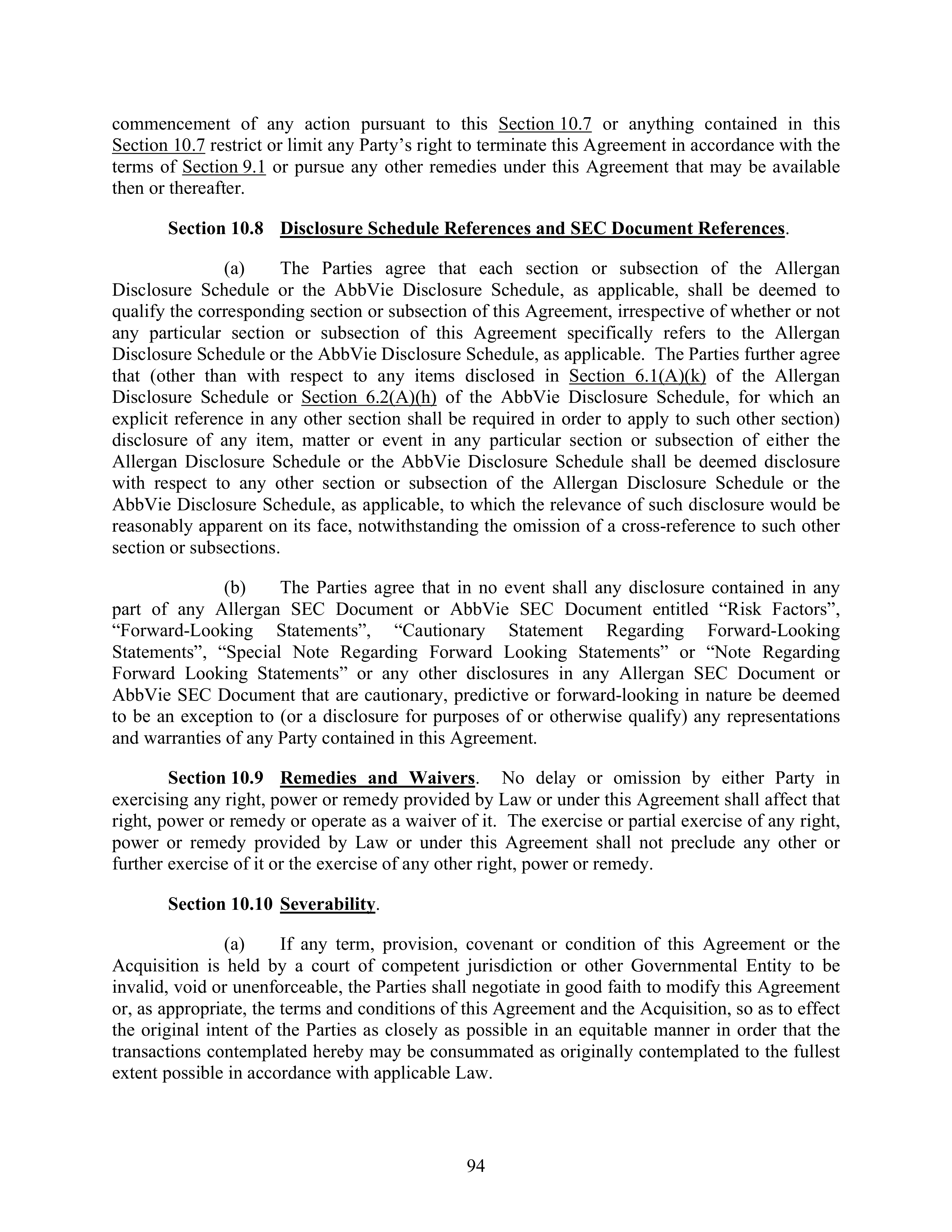 AbbVie Transaction Agreement — page 97