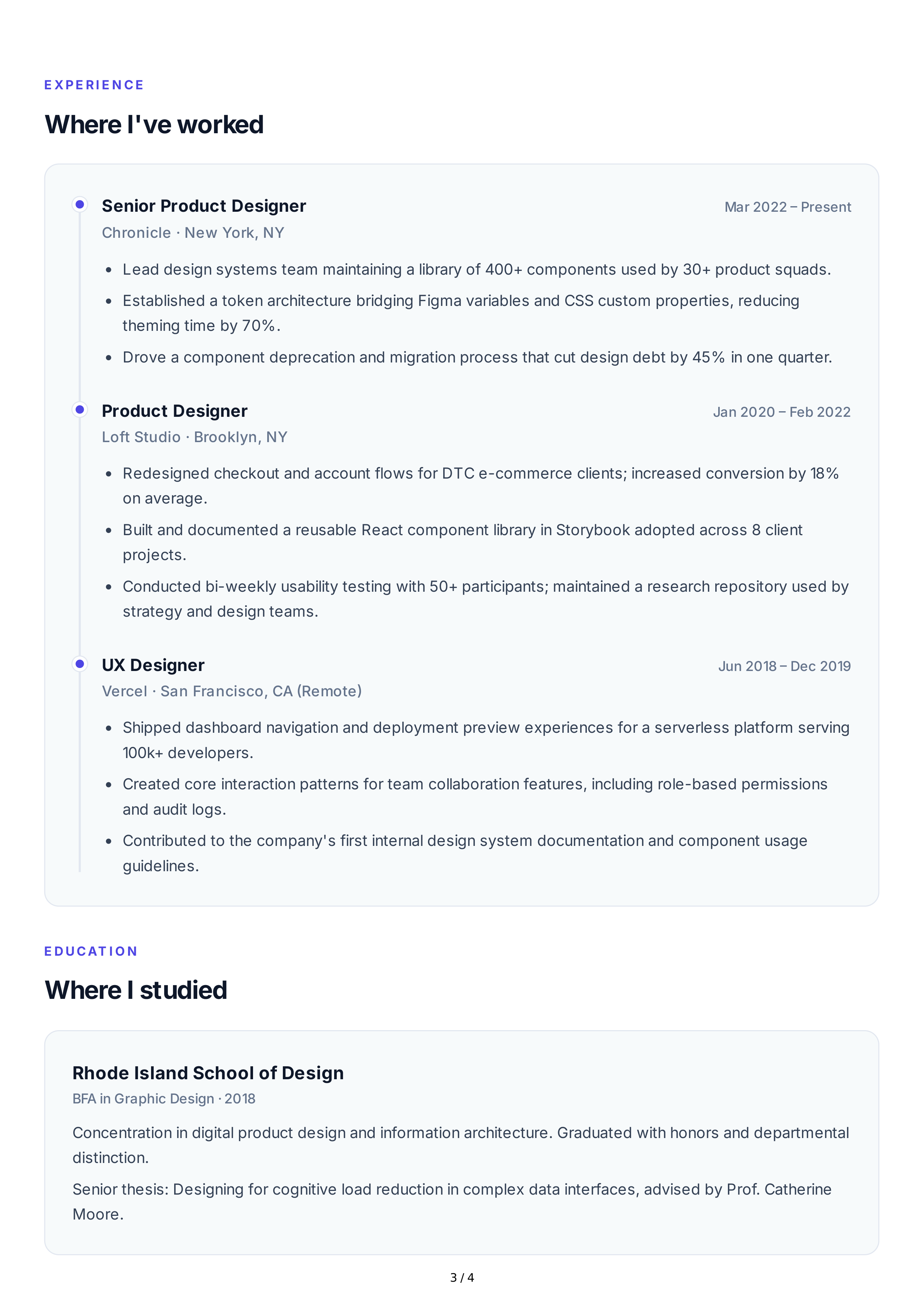 About Me for CV — page 3