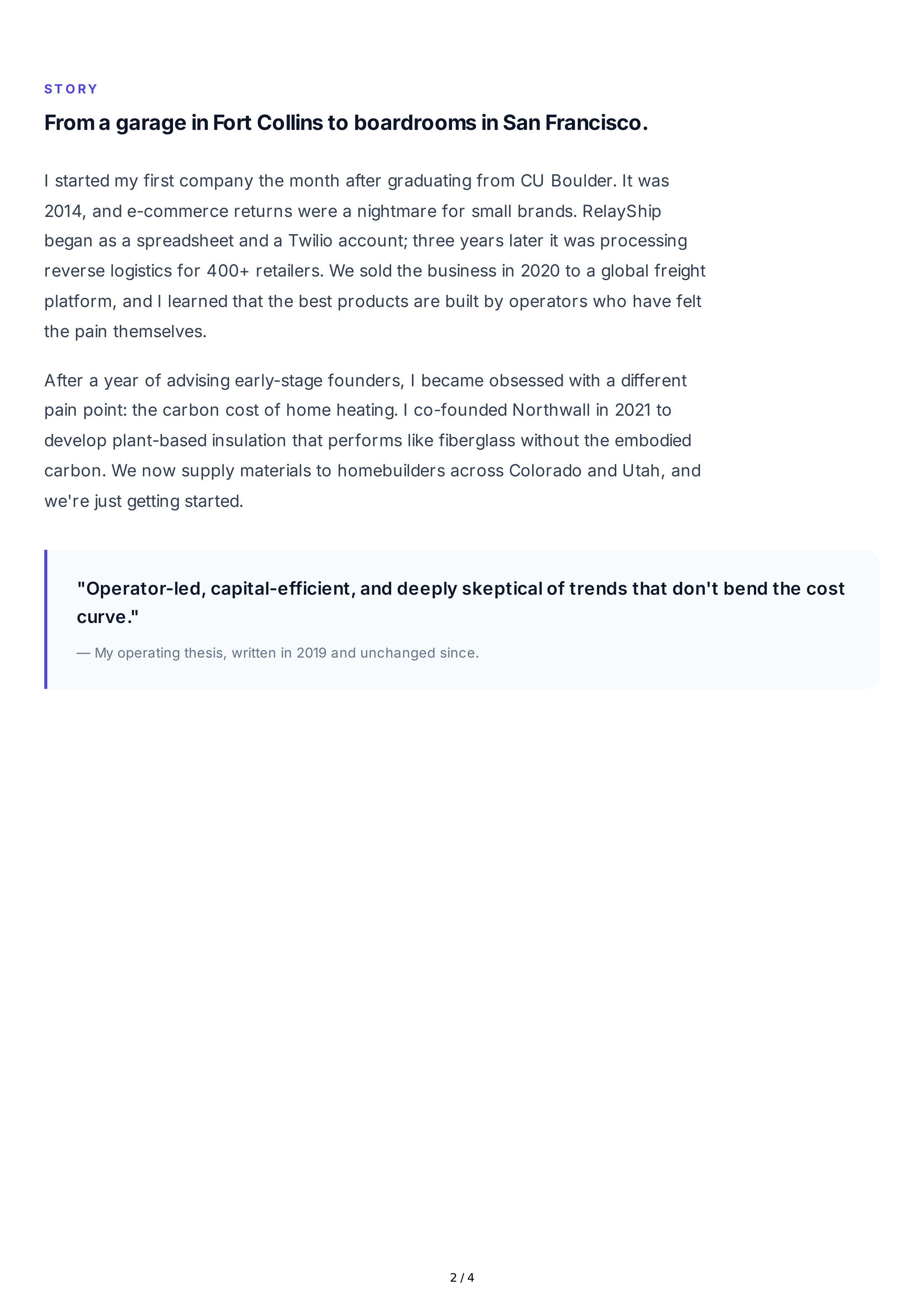 About Me for Entrepreneur — page 2