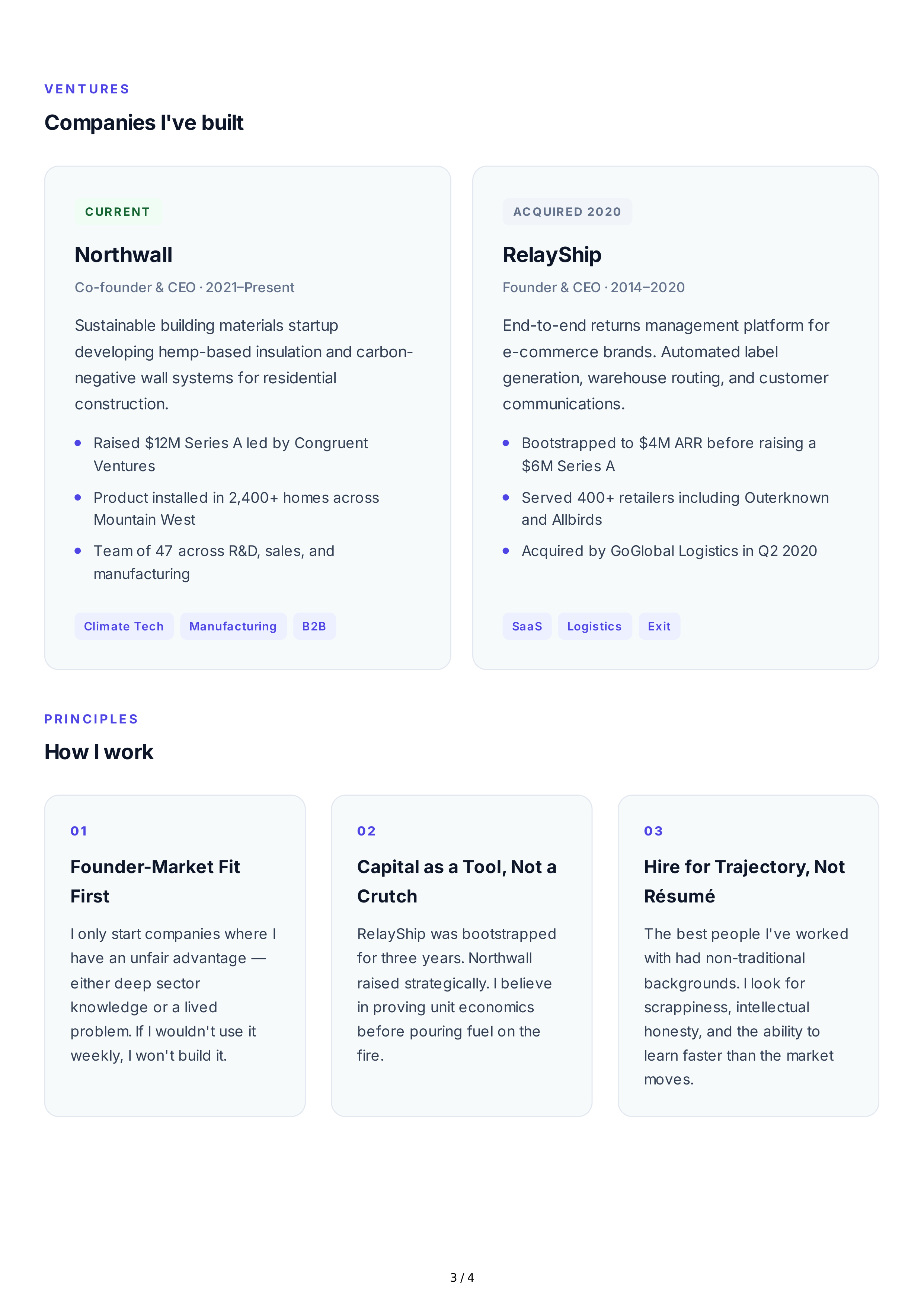About Me for Entrepreneur — page 3