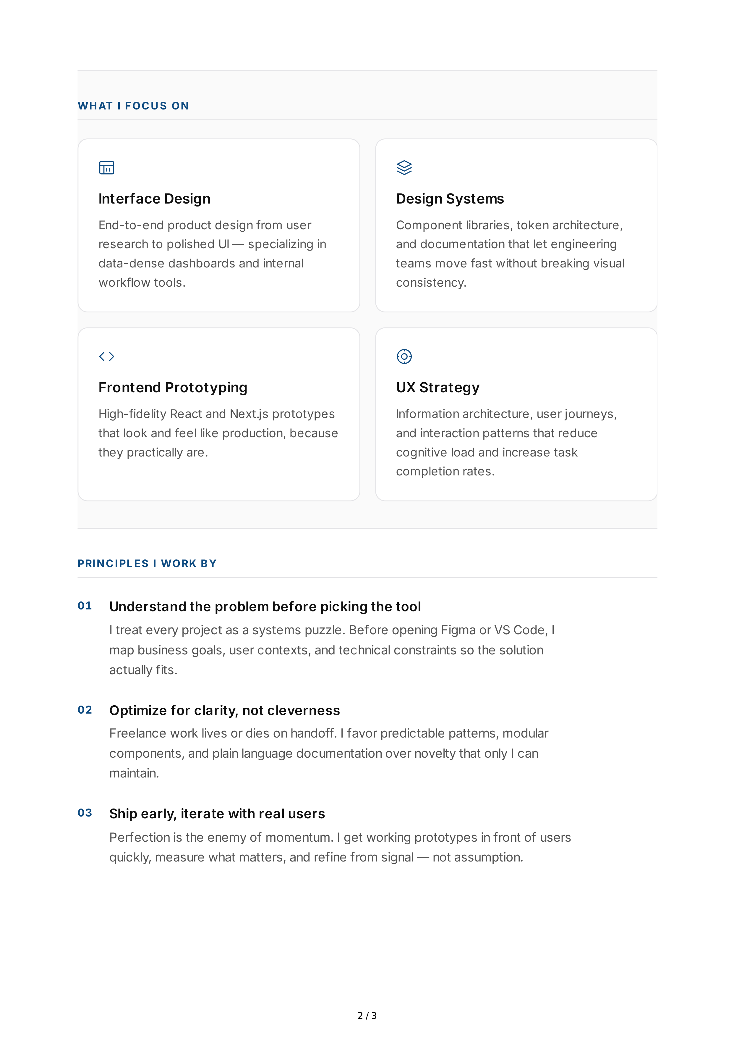 About Me for Freelancer — page 2