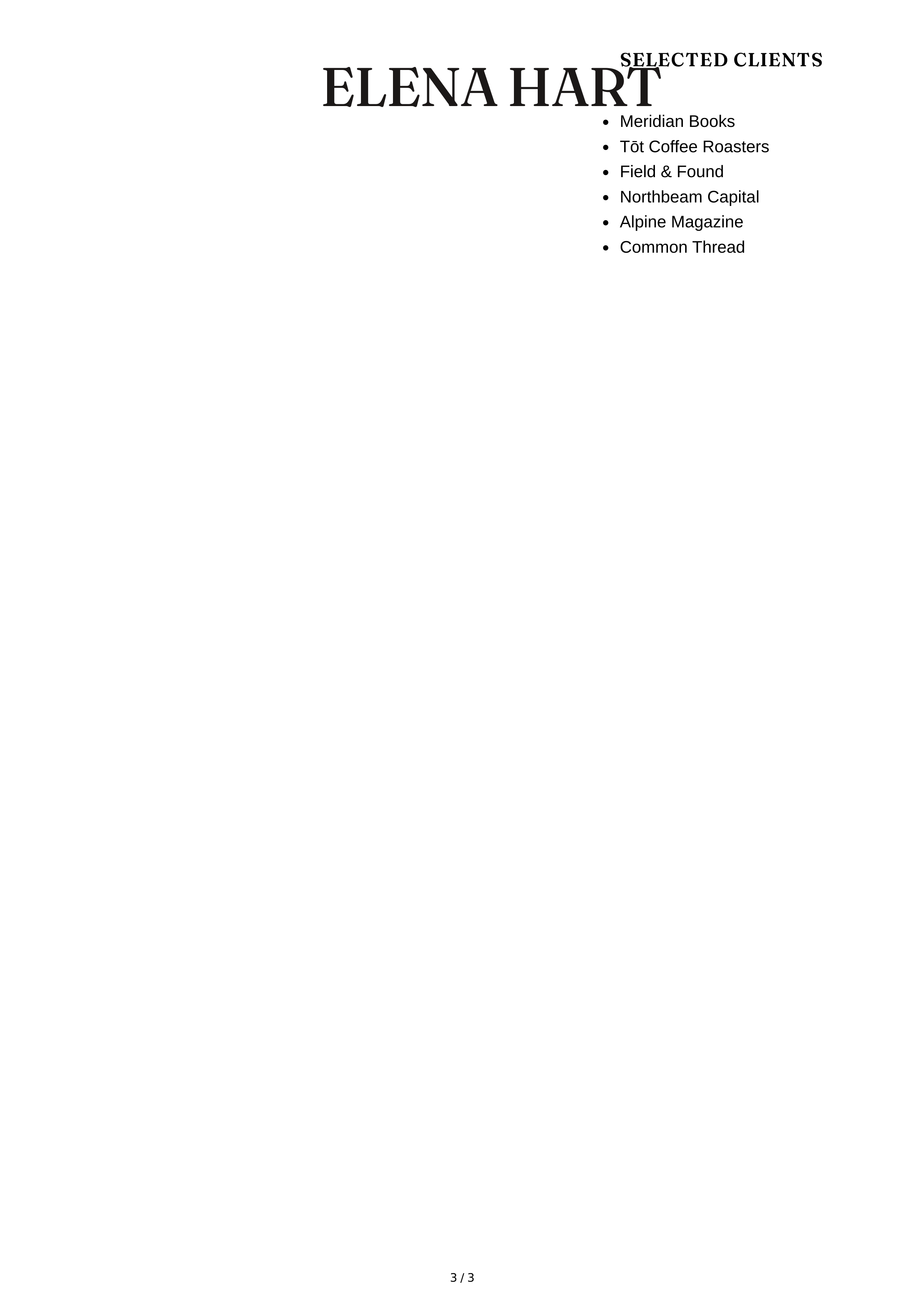 About Me for Graphic Designer — page 3