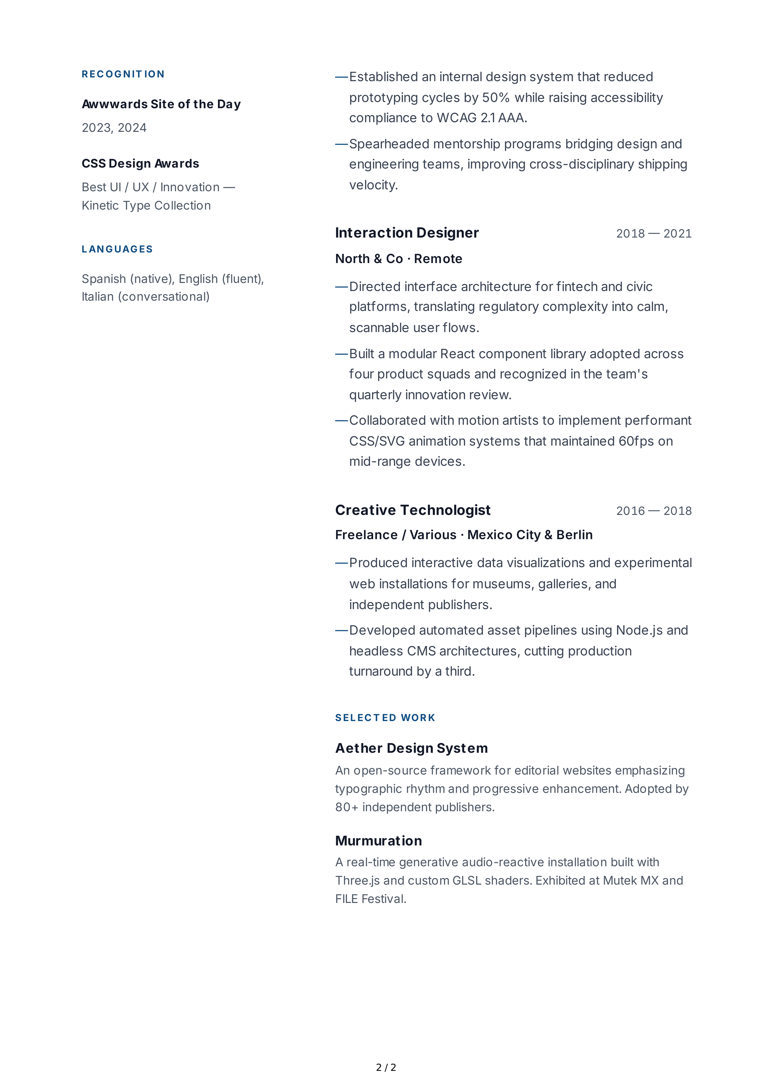 About Me for Portfolio — page 2