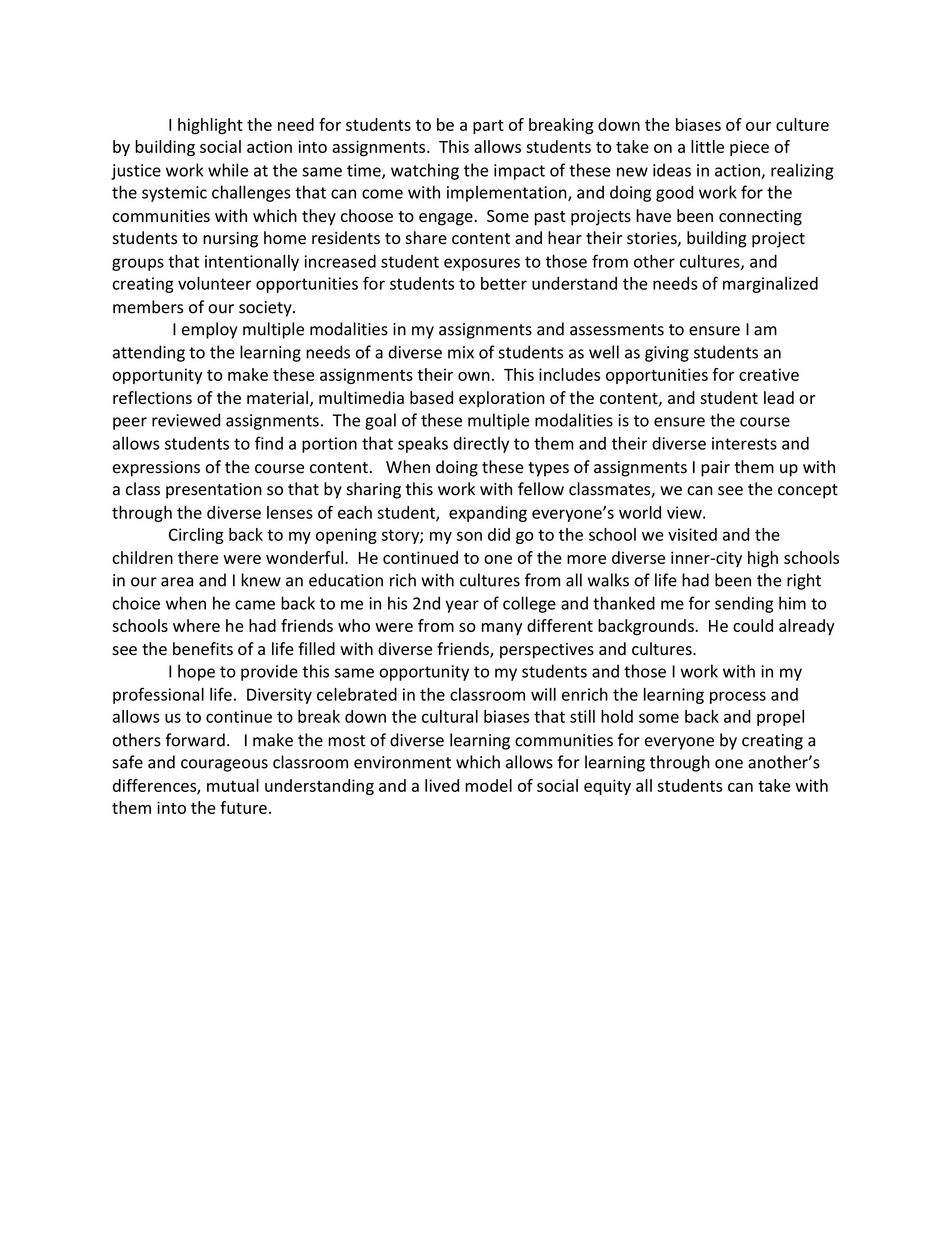 Academic Diversity Statement — page 2