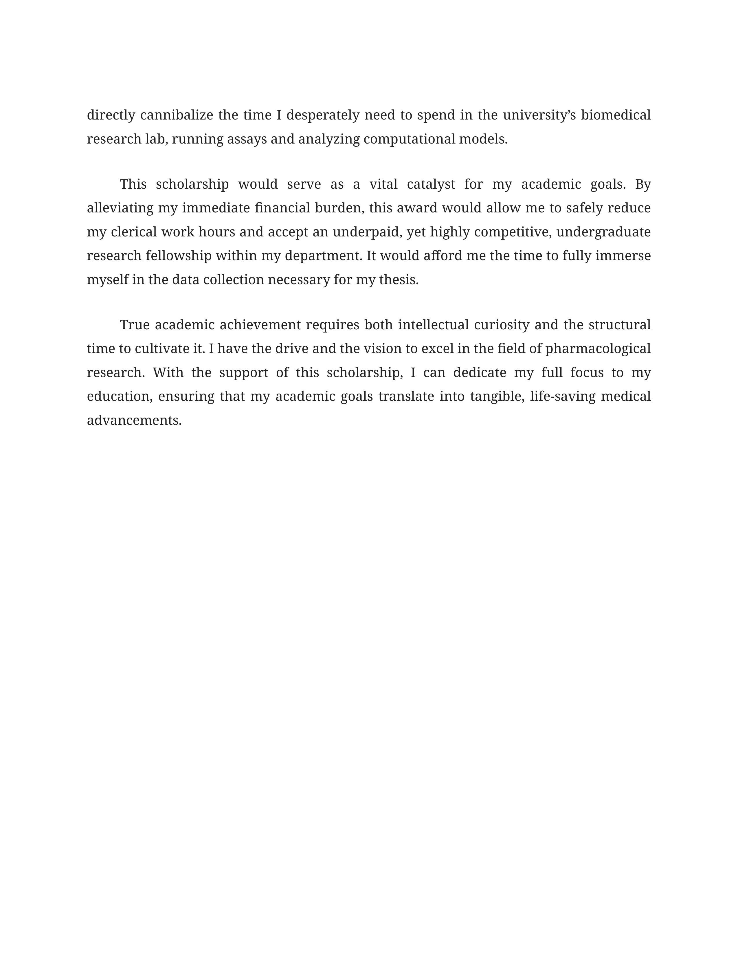 Academic Goals Scholarship Essay — page 2