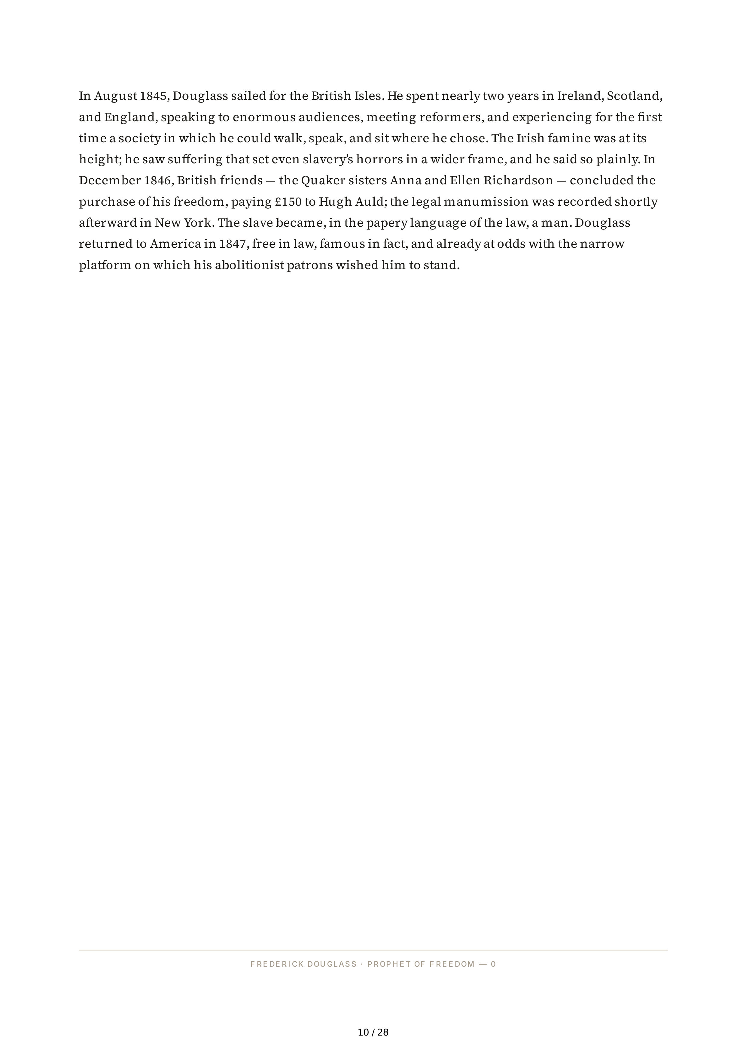 Academic Scholar David Blight Frederick Douglass Biography — page 10