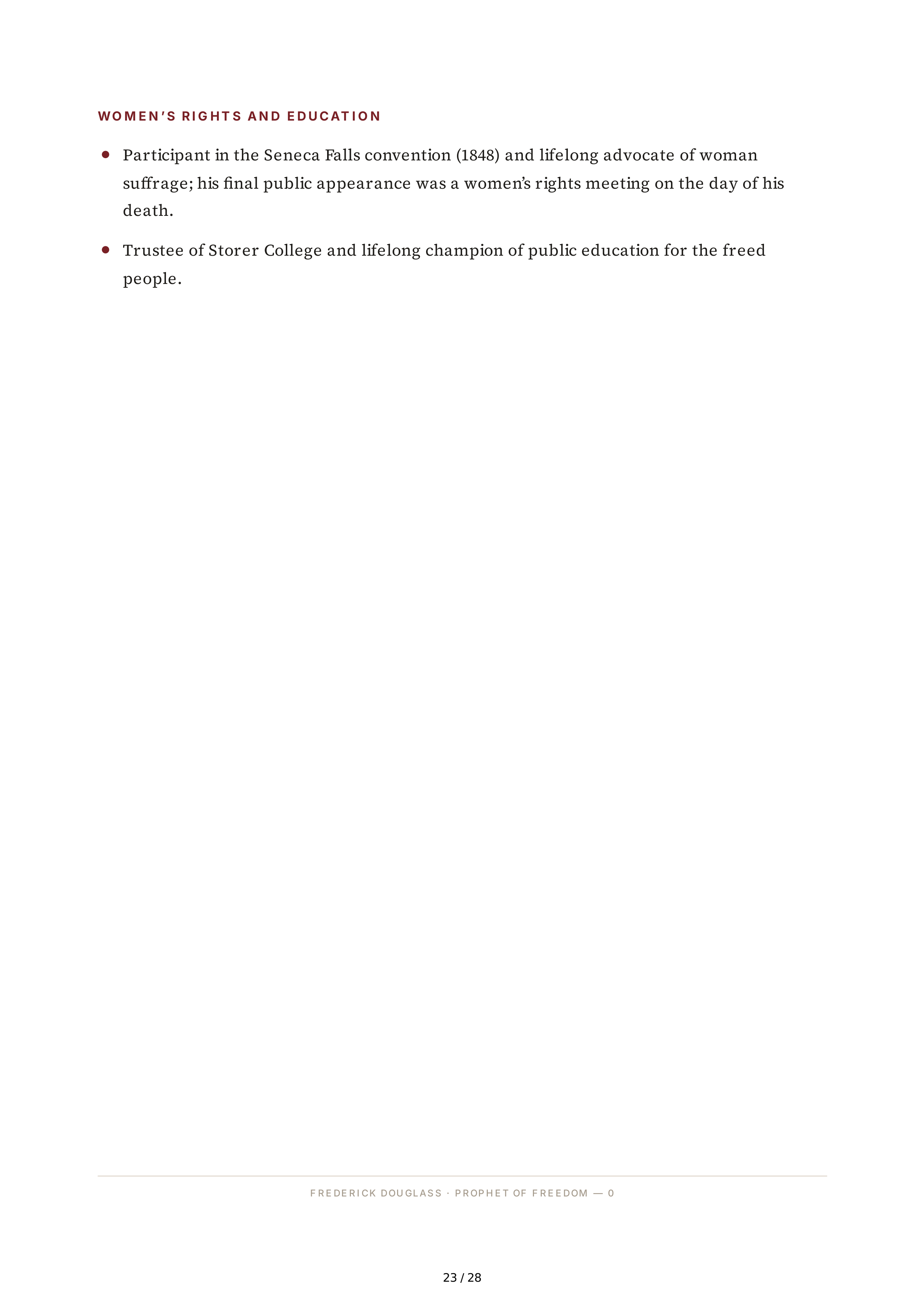 Academic Scholar David Blight Frederick Douglass Biography — page 23