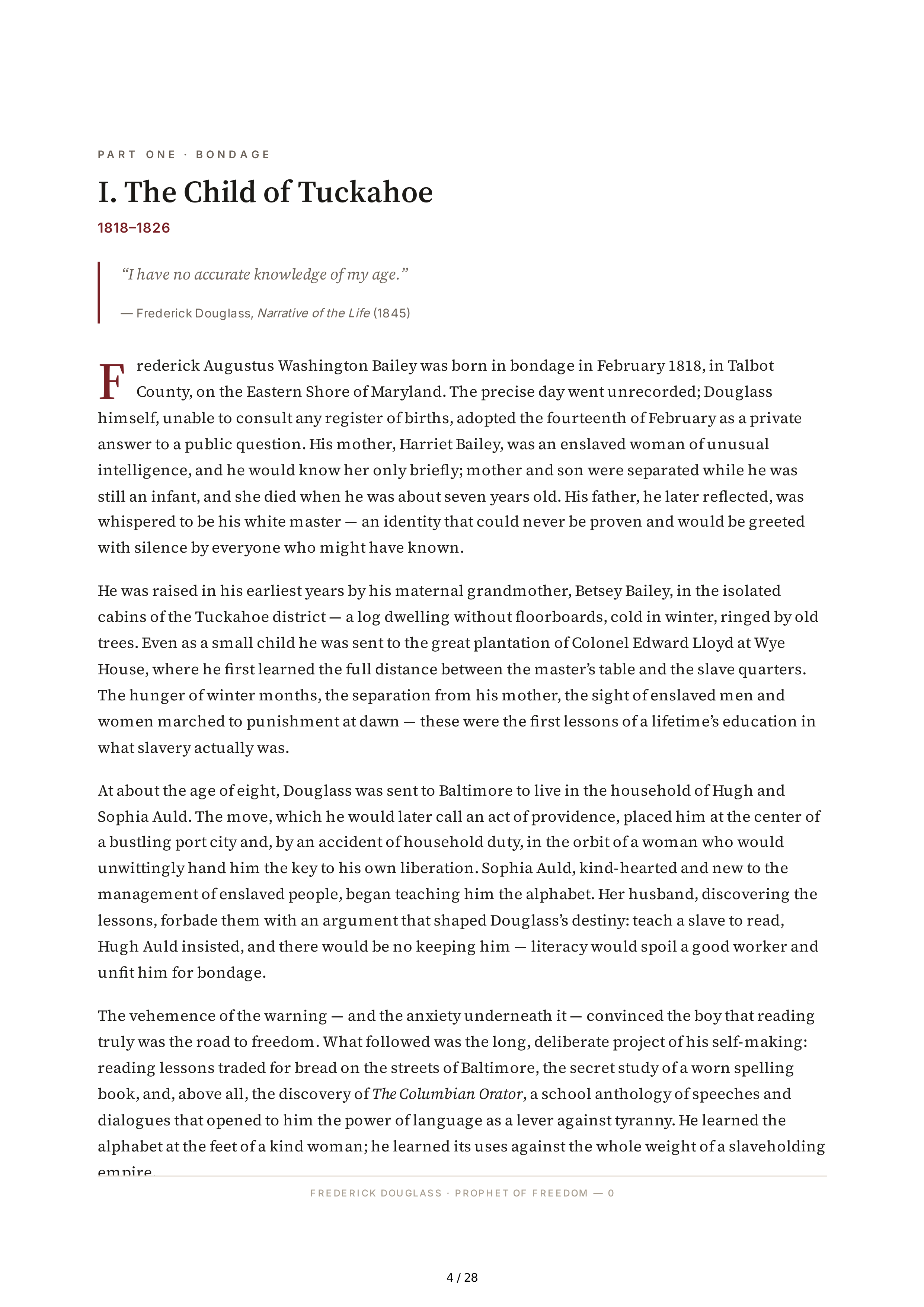 Academic Scholar David Blight Frederick Douglass Biography — page 4