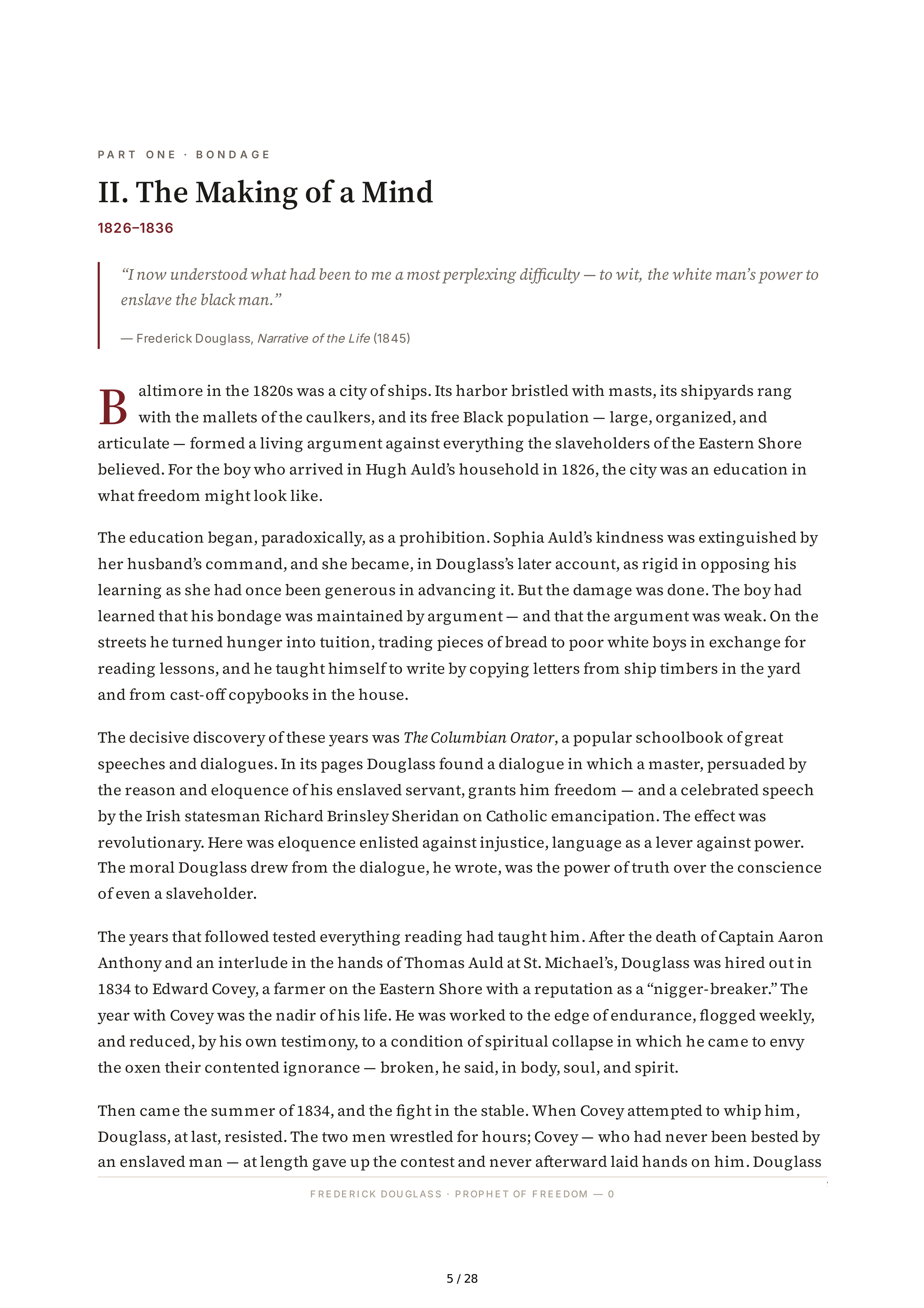 Academic Scholar David Blight Frederick Douglass Biography — page 5