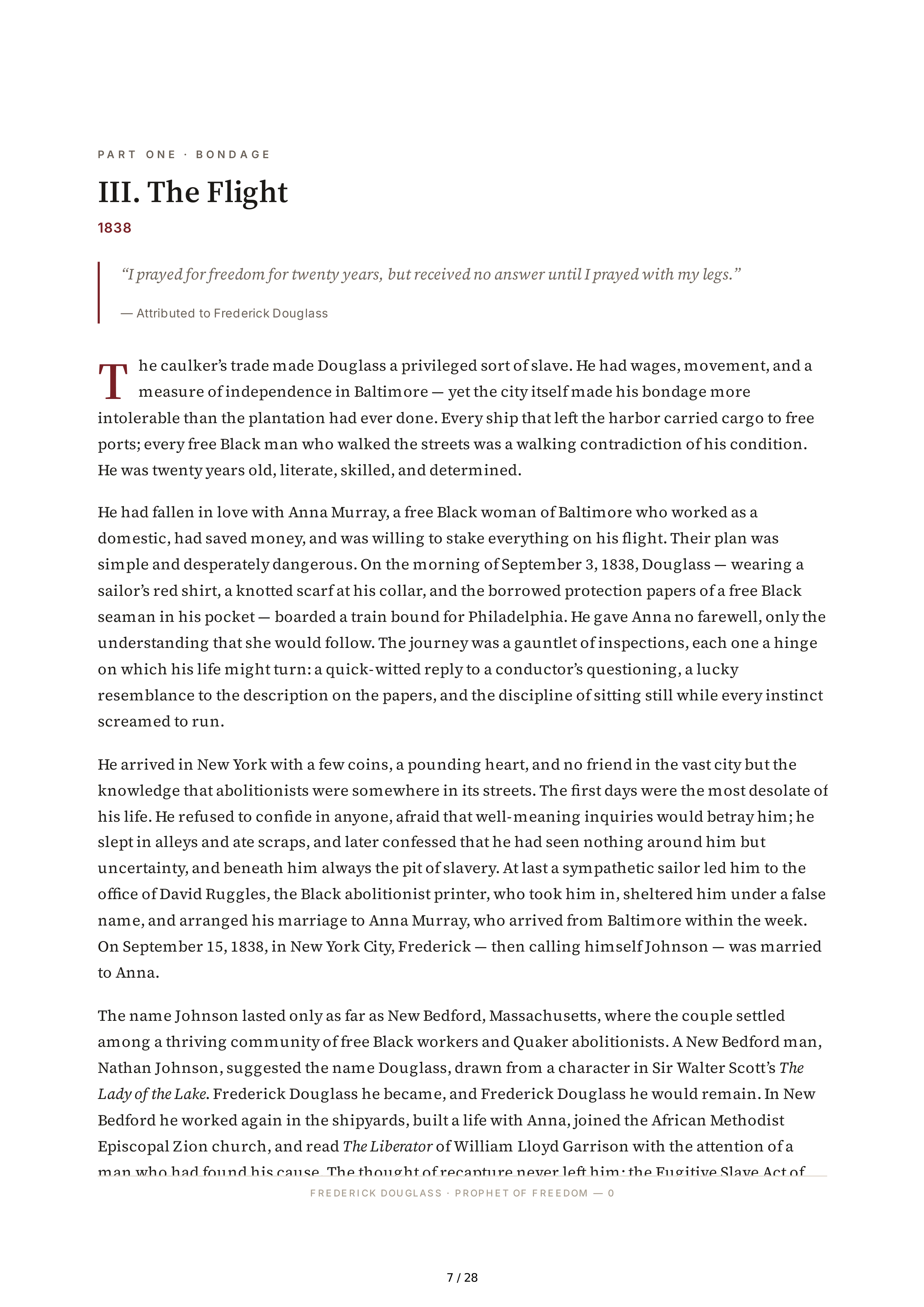 Academic Scholar David Blight Frederick Douglass Biography — page 7