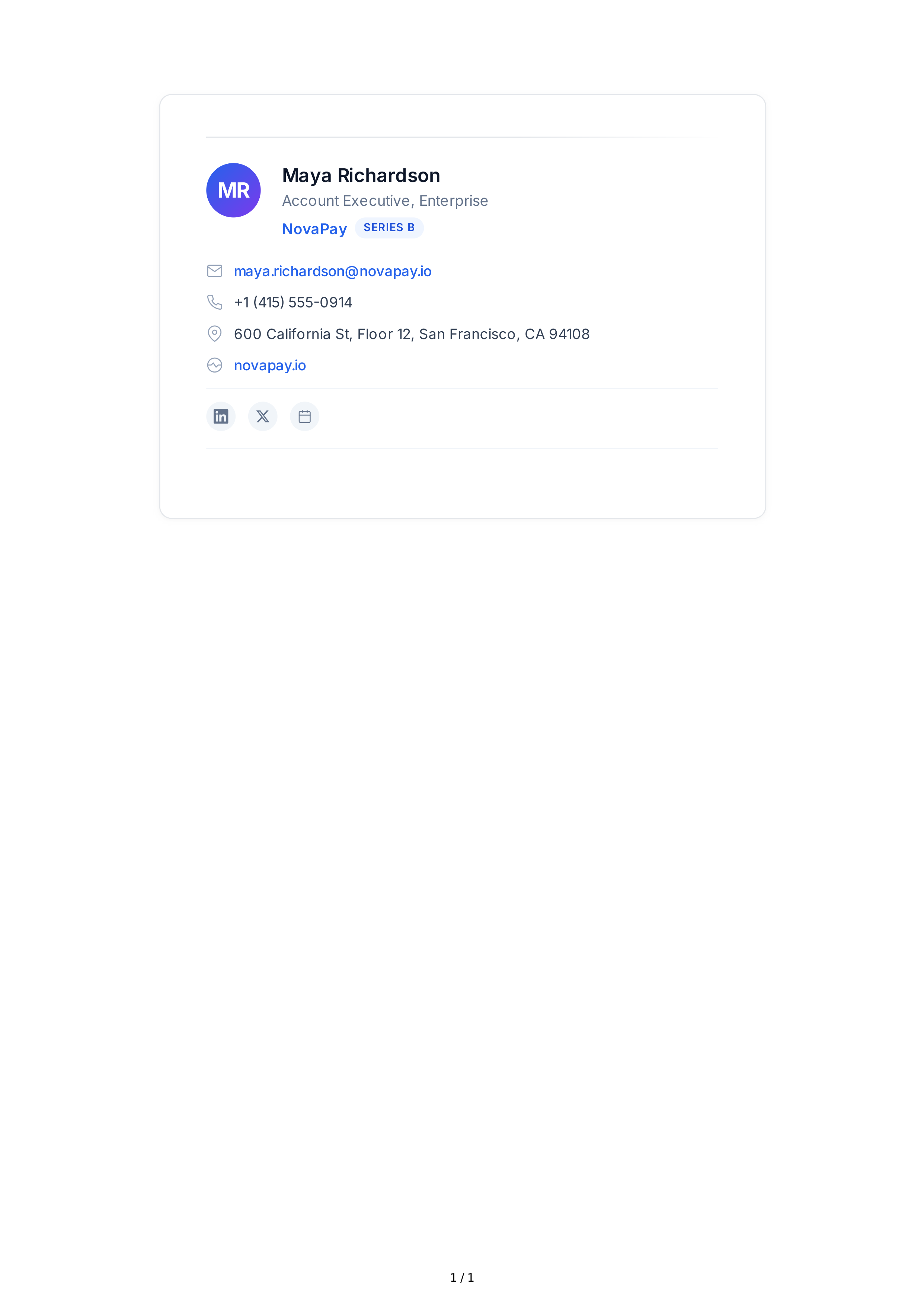 Account Executive Email Signature — page 1