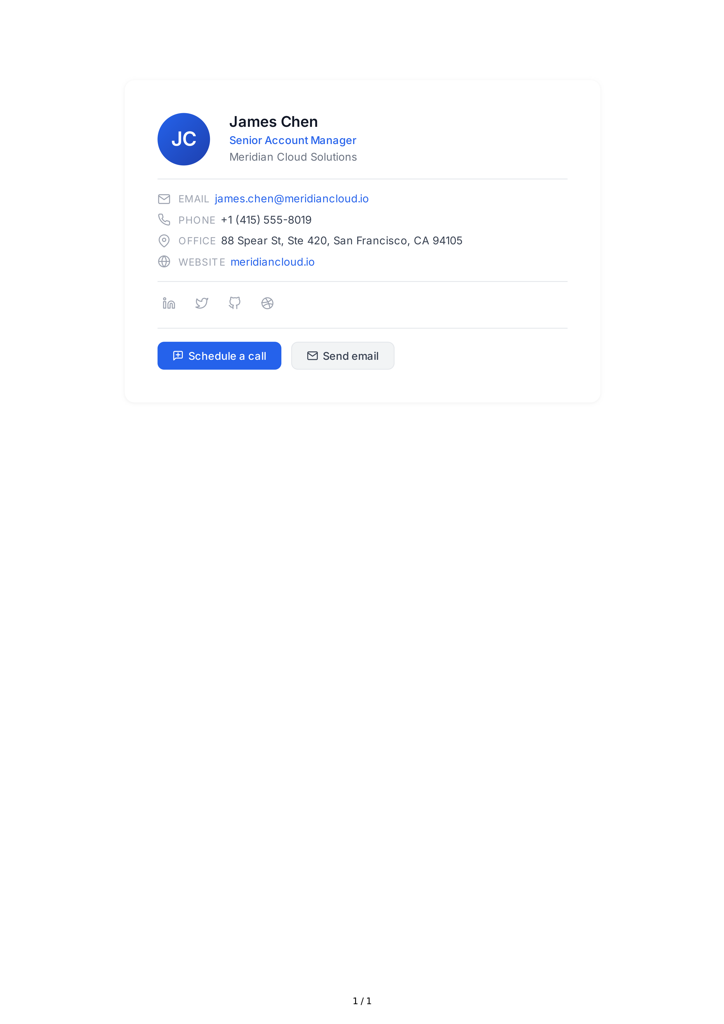 Account Manager Email Signature — page 1