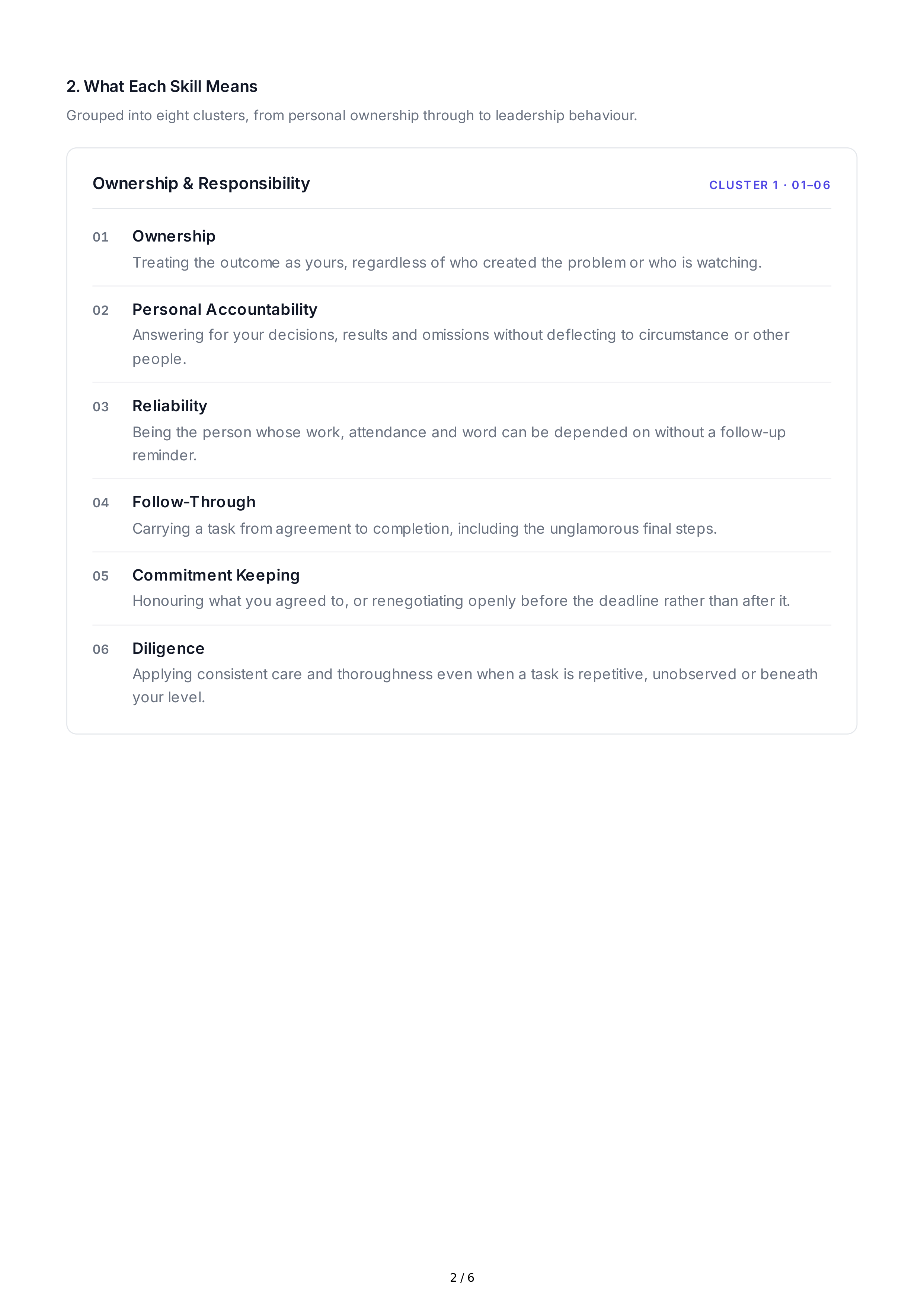 Accountability Soft Skills — page 2